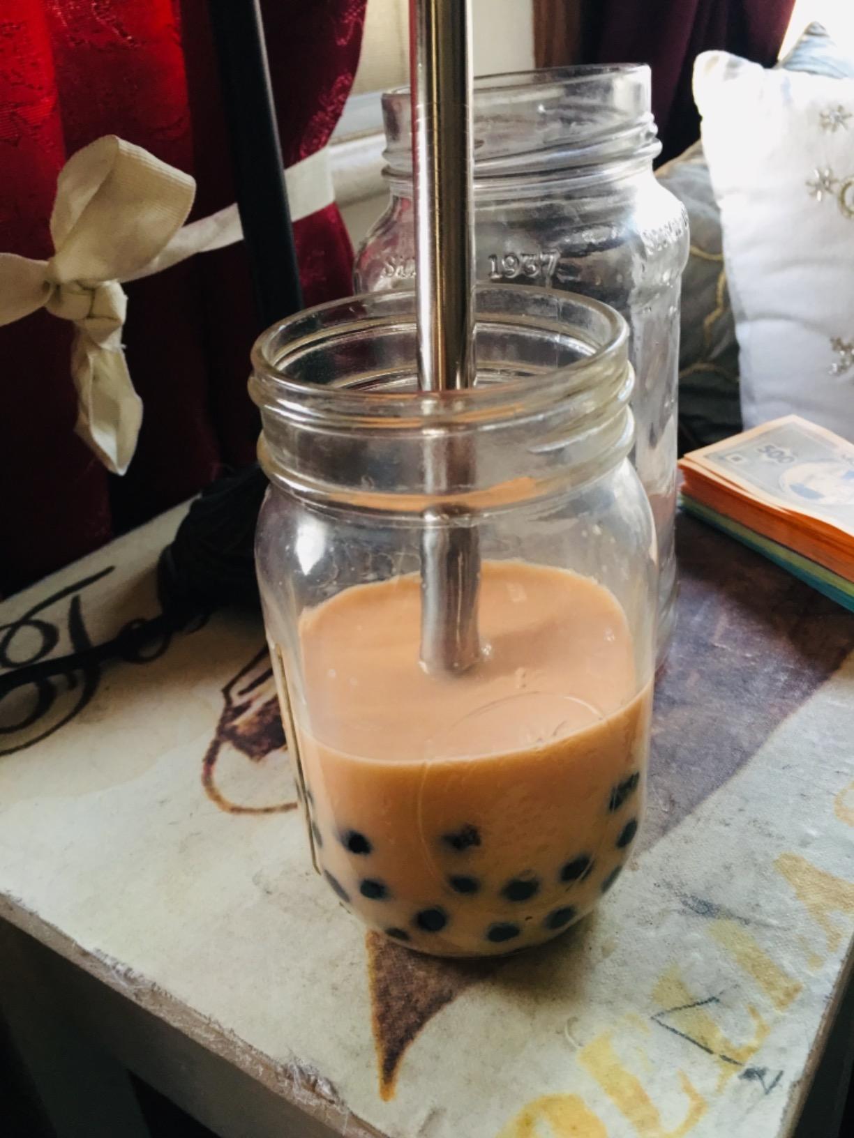 IMPRESA Stainless Steel Boba Straw Set - Pack of 10-8.5-Inch - Extra-Wide Metal Smoothie Straws for Bubble Tea & Thick Drinks customer photo 1