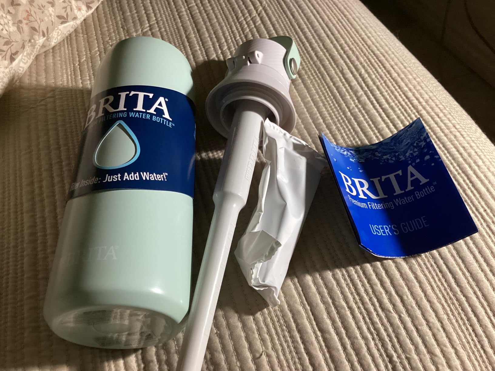 Brita Stainless Steel Premium Filtering Water Bottle, BPA-Free, Insulated, 20 oz, Glacier customer photo 1