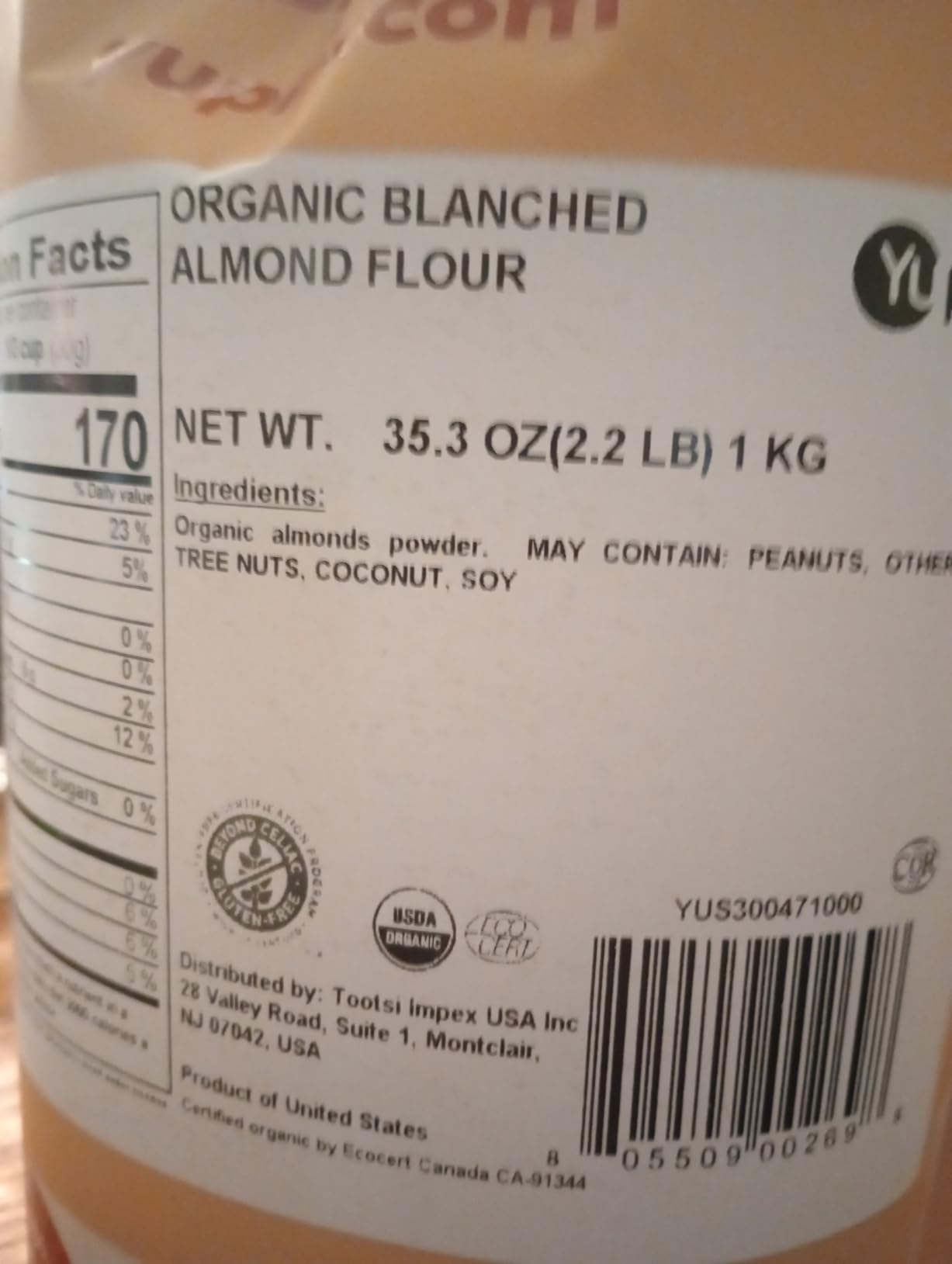 Yupik Organic Blanched Almond Meal/Flour, (35.3 OZ), Non-GMO, Vegan, Gluten-Free, Pack of 1 customer photo 1