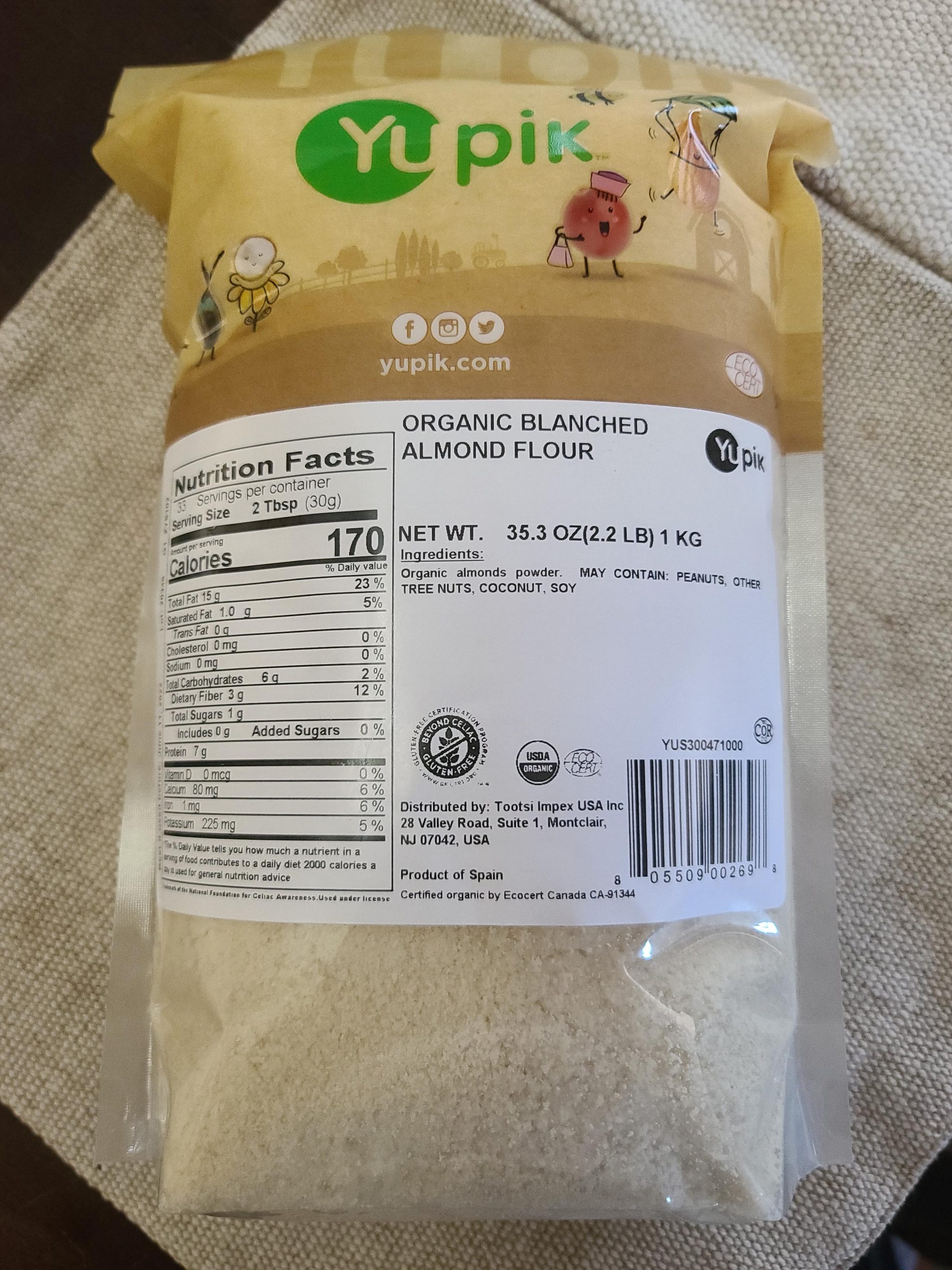 Yupik Organic Blanched Almond Meal/Flour, (35.3 OZ), Non-GMO, Vegan, Gluten-Free, Pack of 1 customer photo 2