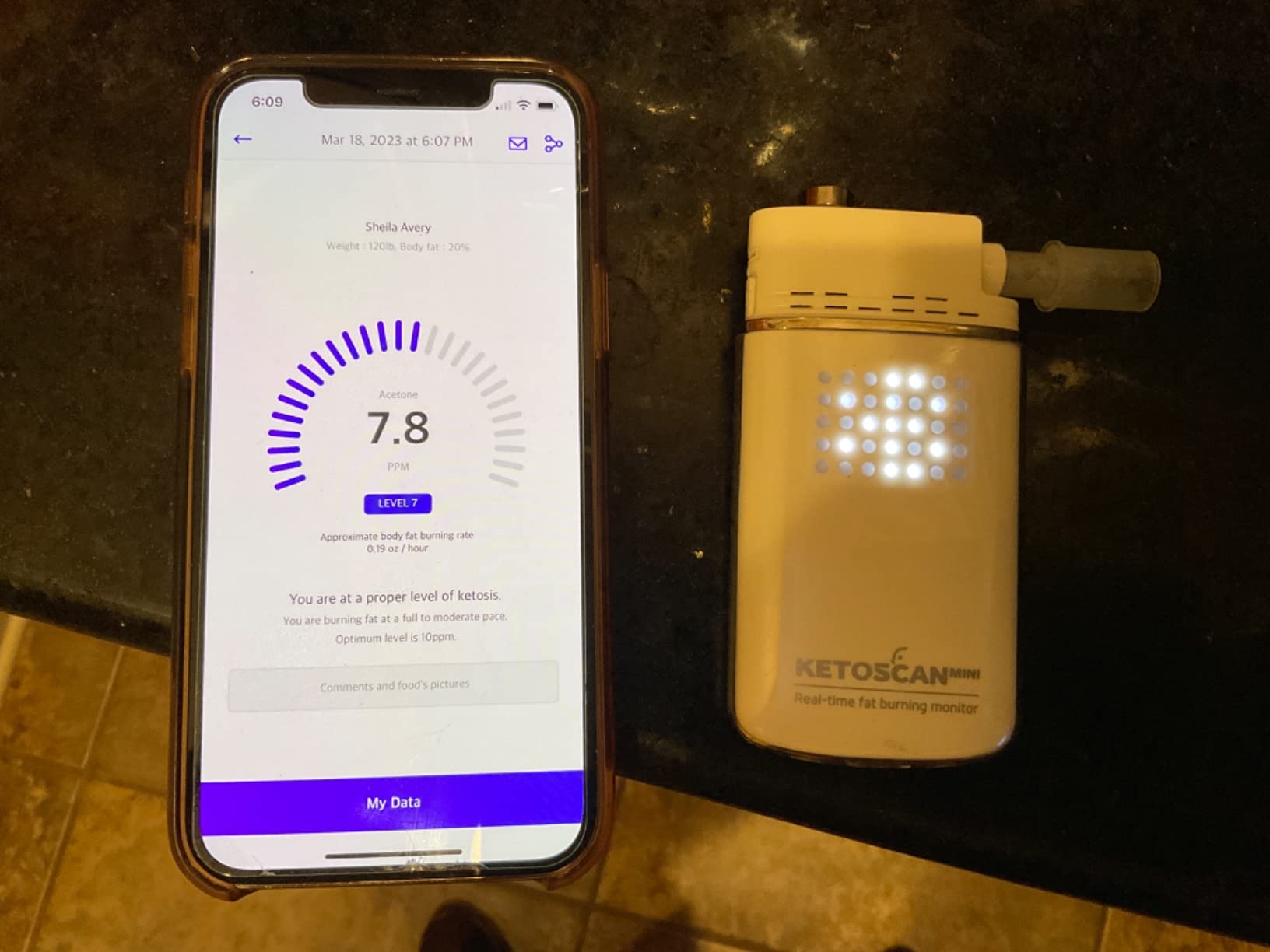 KETOSCAN Mini V2 Breath Ketone Meter | Non-Invasive Ketone Monitor, Keto & Low Carb Diet Tracker, Fat Metabolism & Ketosis customer photo 1