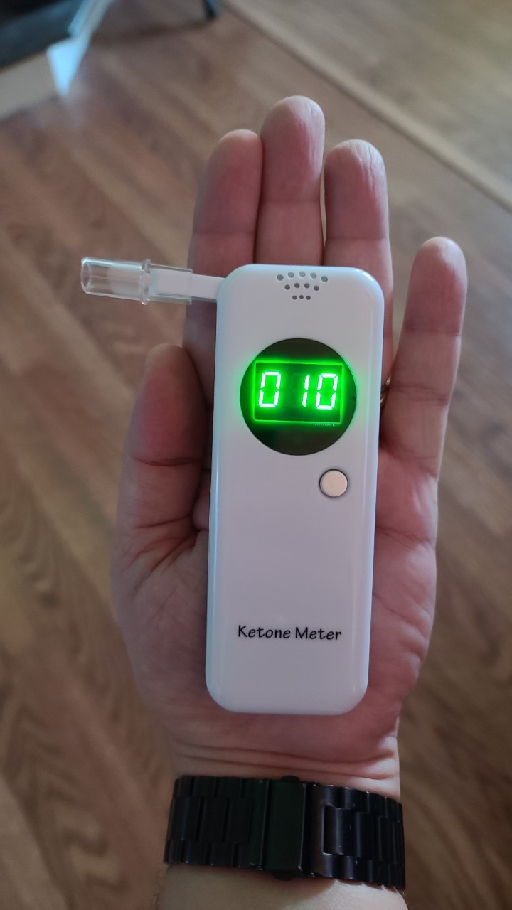 Ketone Breath Meter, Professional Portable Ketone Breath Tester, Digital Ketone Breathalyzer with 10 Mouthpieces (Color2) customer photo 1
