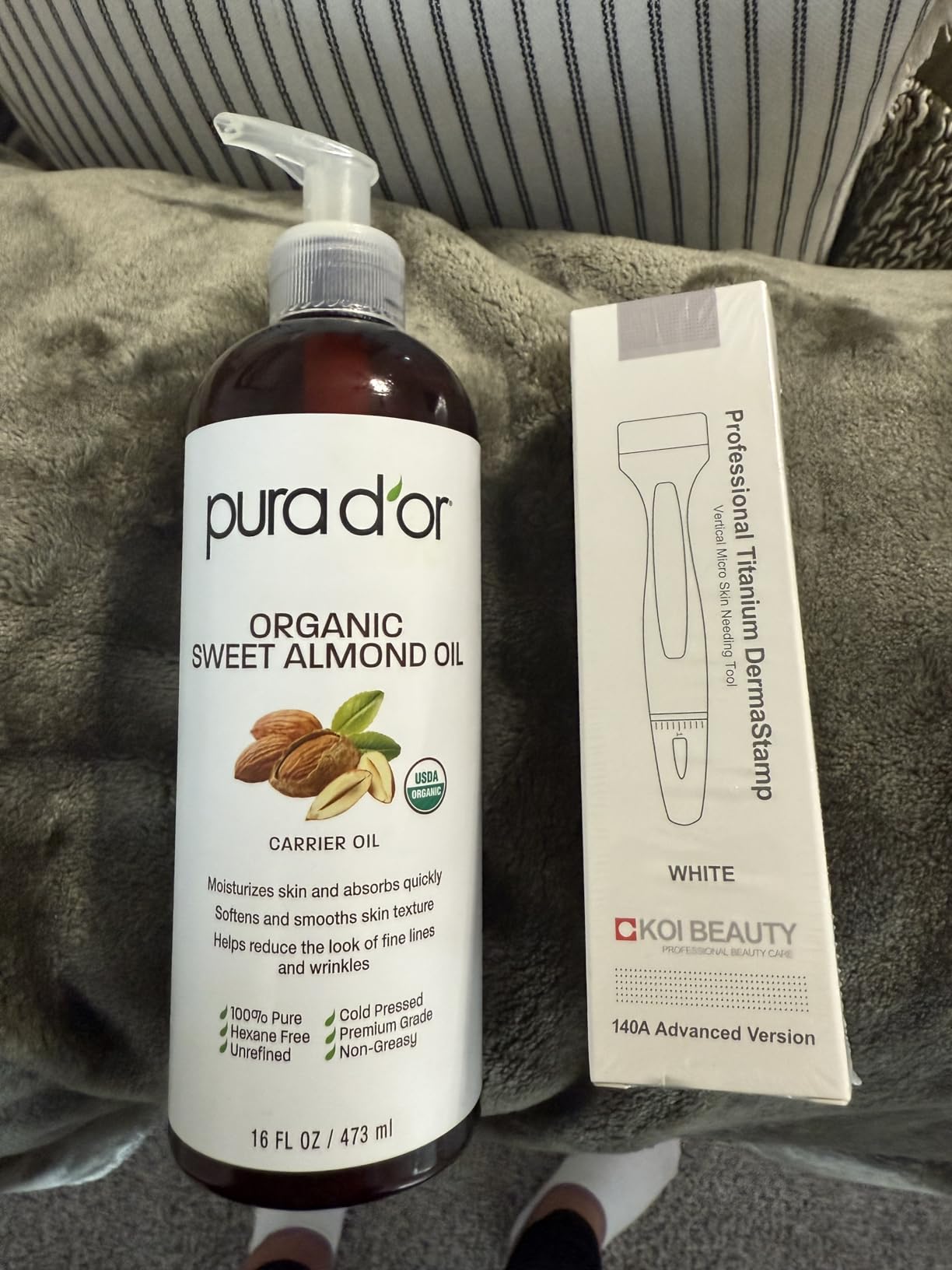 PURA D'OR ORGANIC Sweet Almond Oil (16 Oz) 100% Pure & Natural USDA Certified Cold Pressed Carrier Oil For DIY Beauty - Unscented, Hexane Free Liquid Moisturizer customer photo 2