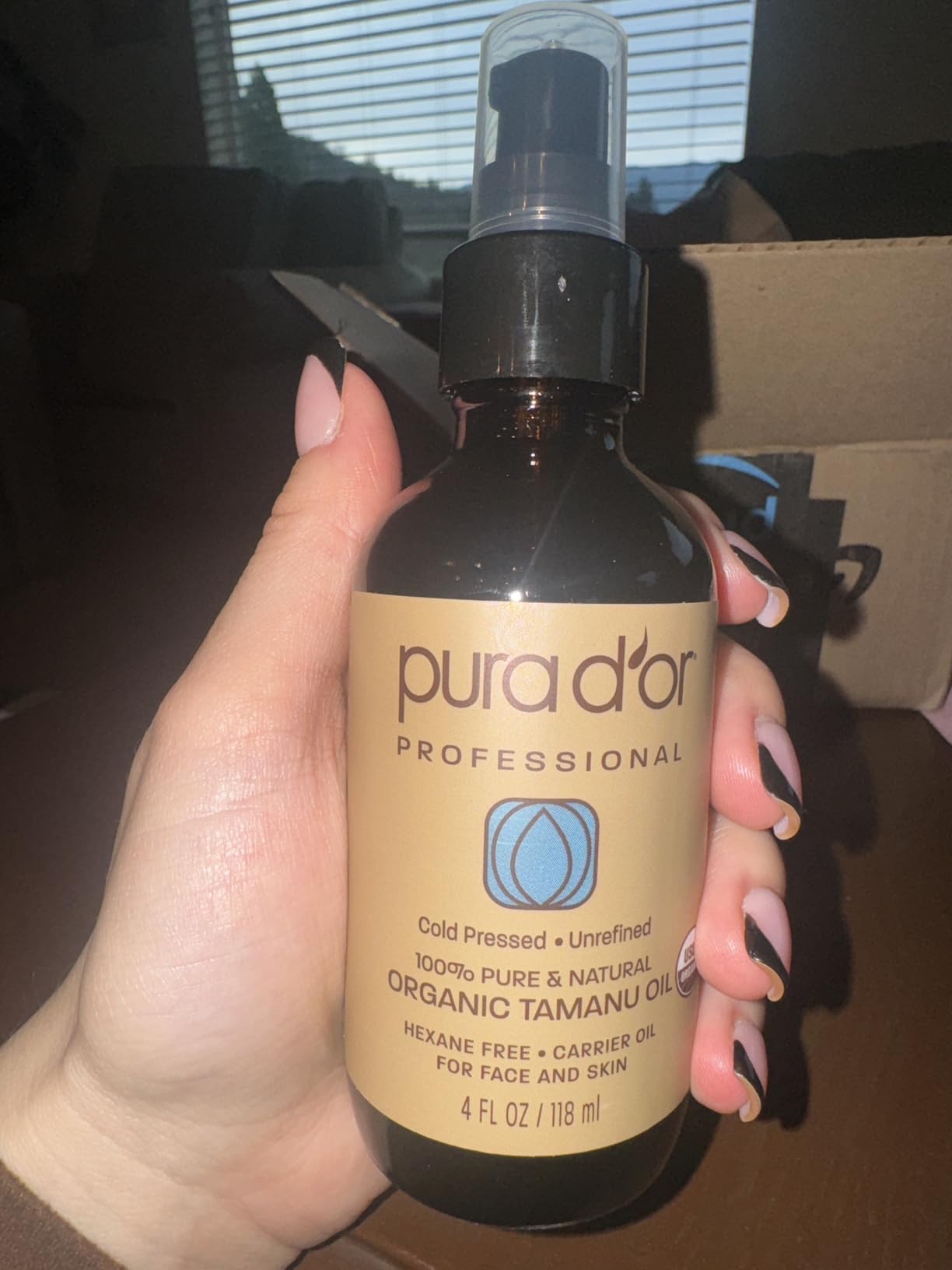PURA D'OR 4 Oz Organic Tamanu Oil - USDA Certified 100% Pure & Natural Cold Pressed Carrier Oil, Premium Grade Moisturizer For Skin & Hair - Men & Women customer photo 1