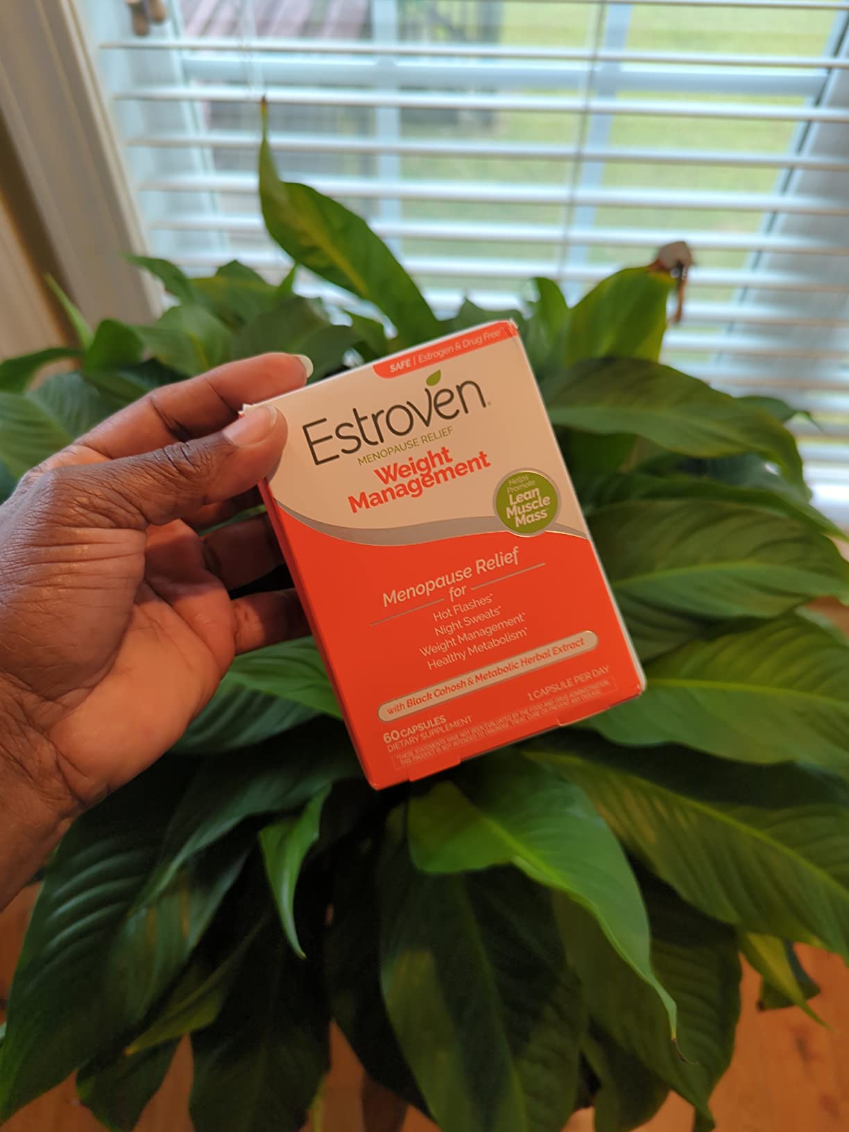 Estroven Weight Management for Menopause Relief - 60 Ct. - Clinically Proven Ingredients Help Manage Weight, Provide Night Sweats & Hot Flash Relief - Drug-Free & Gluten-Free customer photo 2