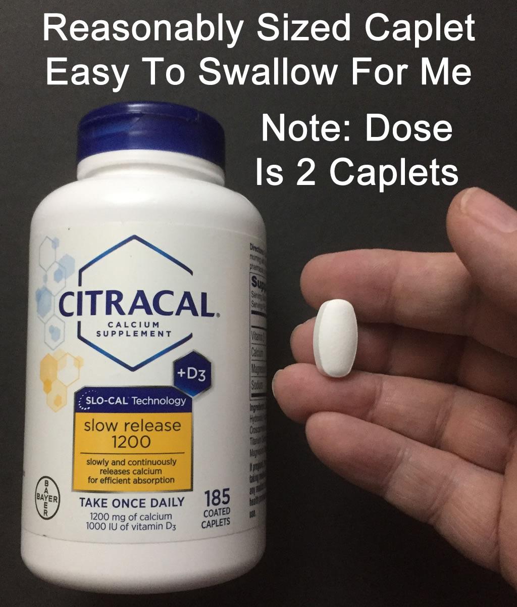 Citracal Slow Release - Calcium 1200 mg with Vitamin D3, Magnesium, Calcium Supplement, Bone Health Support, Take Once Daily Caplet, 185 Count customer photo 1