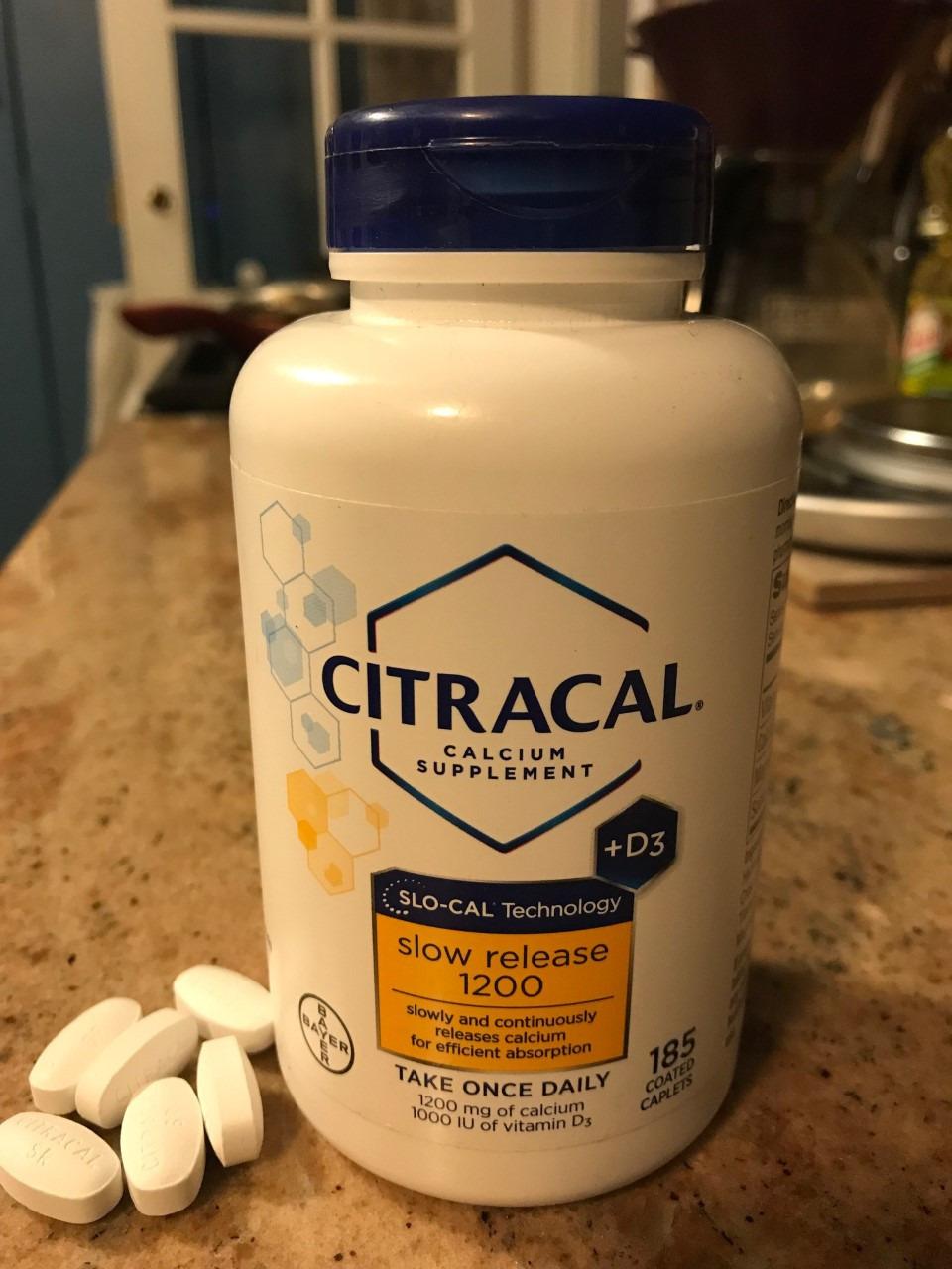 Citracal Slow Release- Calcium 1200 mg with Vitamin D3, Magnesium, Calcium Supplement, Bone Health Support, Take Once Daily Caplet, 185 Count customer photo 2