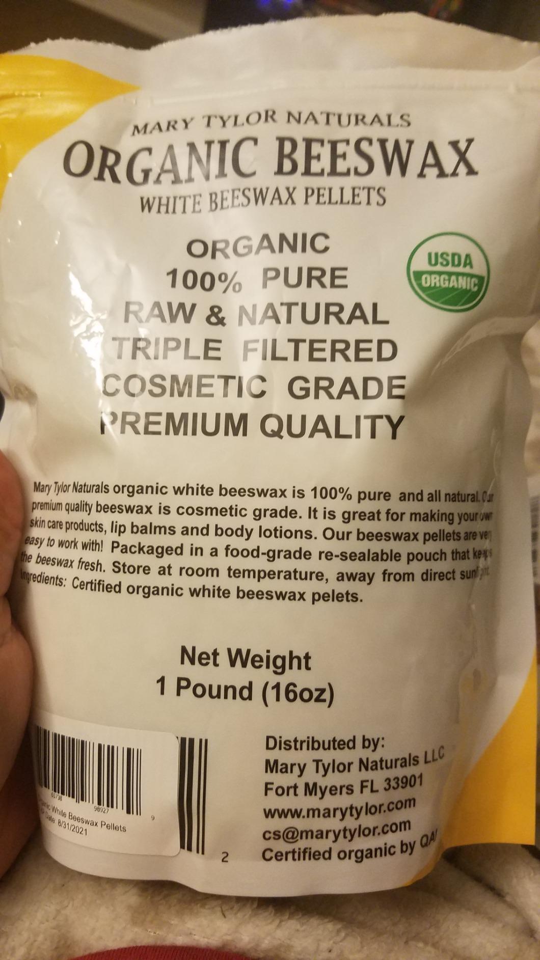 White Beeswax Pellets (1lb) 100% Pure and Natural, Premium Quality, Cosmetic Grade, Triple Filtered Pastilles, Great for DIY Lip Balm Receipes, Body Creams, and Lotions customer photo 2