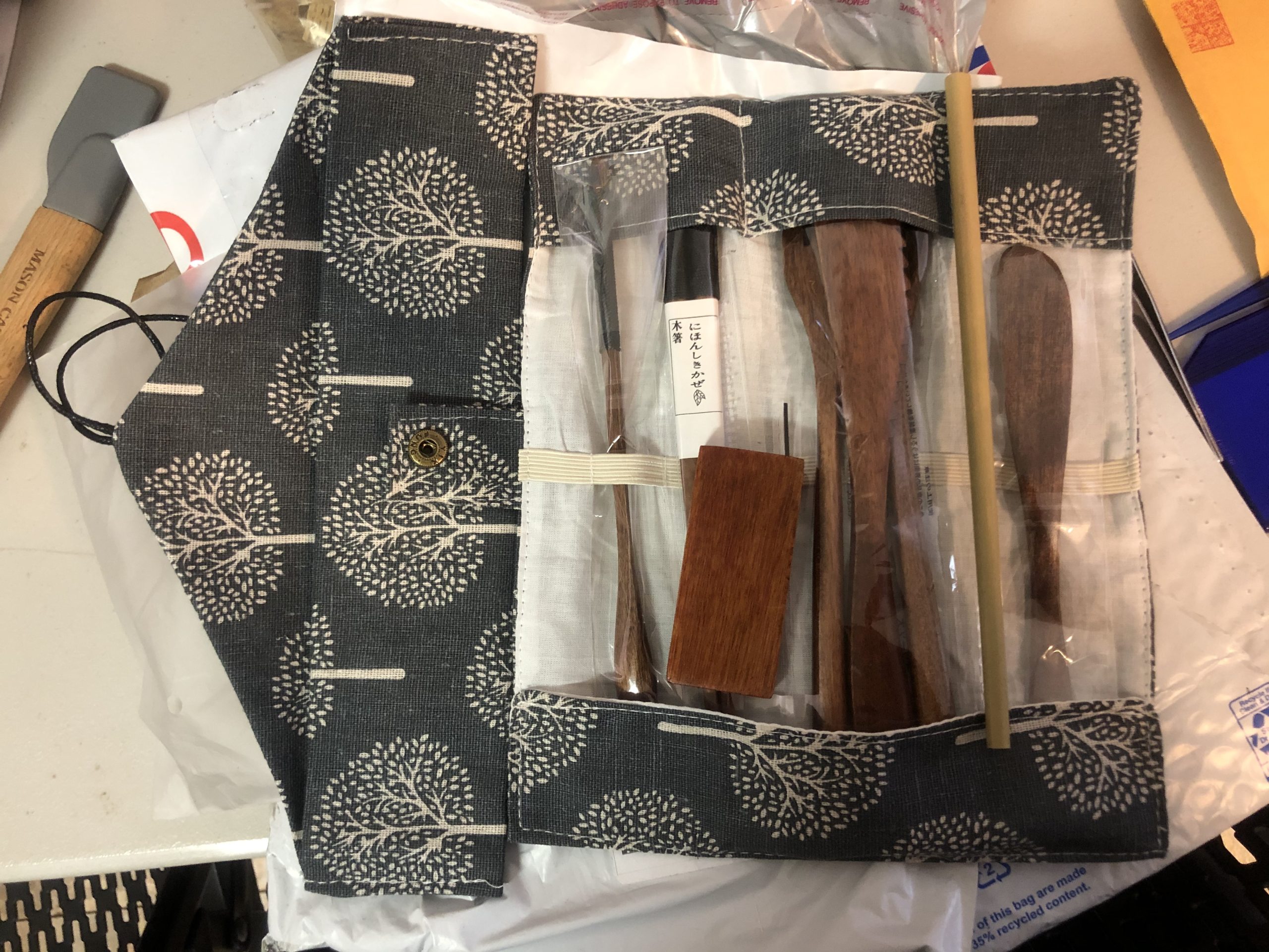 Bamboo Utensils for Eating Reusable Wooden Travel Flatware Set with Case, 9 Pcs - Knife, Fork, Spoon, Chopsticks, Straw customer photo 2