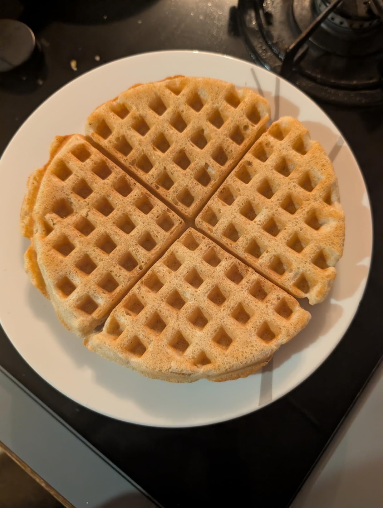 Lehmans Cast Iron Waffle Maker - Two Piece Hinged Non-Electric Waffle Iron for Stovetop or Grill Makes 7 inch Round Waffles - Non-Drip Double Rim - 8 pounds customer photo 2