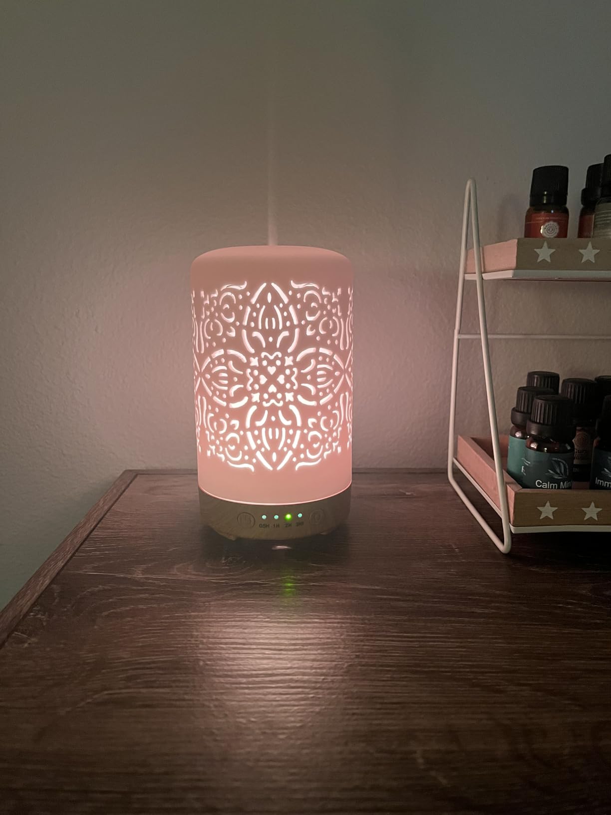 Earnest Living Essential Oil Diffuser White Ceramic Diffuser 100 ml Timers Night Lights and Auto Off Function Home Office Humidifier Aromatherapy Diffusers for Essential Oils customer photo 2