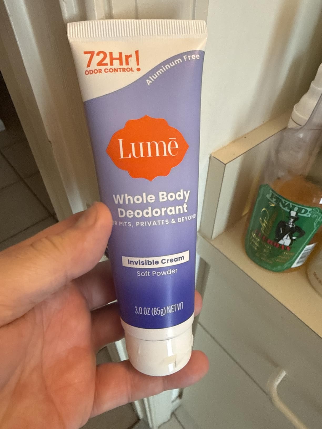 Lume Whole Body Deodorant - Invisible Cream Tube - 72 Hour Odor Control - Aluminum Free, Baking Soda Free, Skin Safe - 3.0 ounce (Unscented) customer photo 1