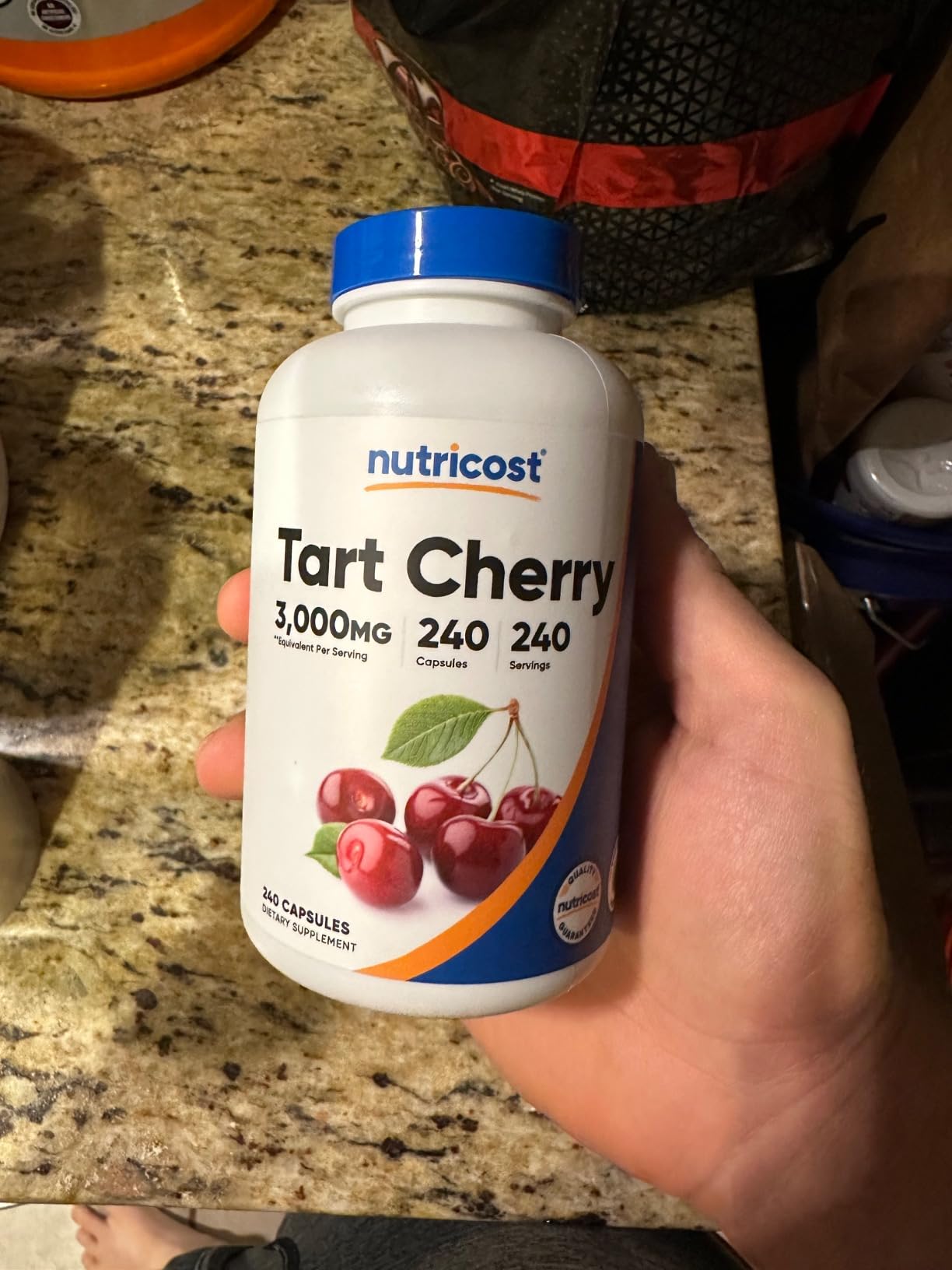 Nutricost Tart Cherry Extract 240 Vegetarian Capsules for 240 Servings per Bottle - Gluten Free, Non-GMO customer photo 1