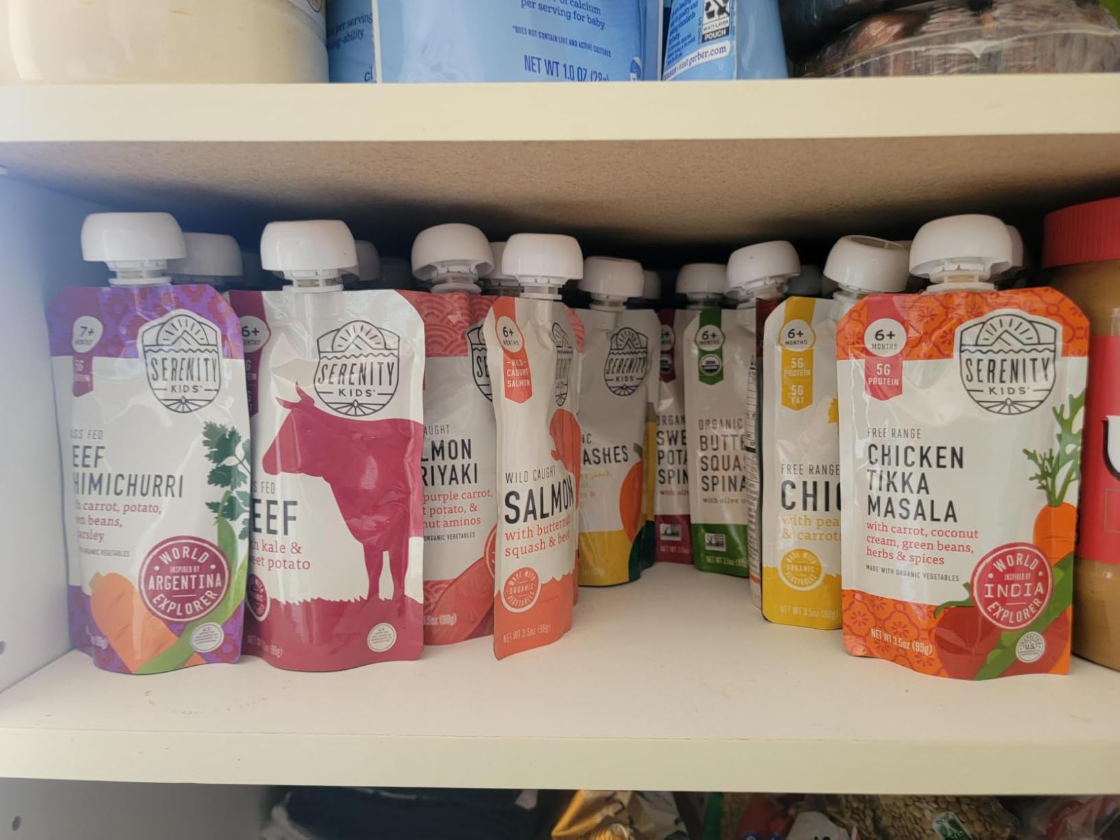Serenity Kids 6+ Months Organic Baby Food Pouches - 5g Protein Nutrient-Packed Baby Puree Pouches - Organic Veggie-Rich Toddler Snack - On-the-Go Toddler Meals & Snack Pack - 8 Count, 3.5 Oz customer photo 1