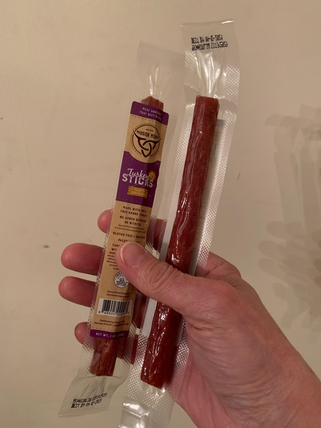 Mission Meats Turkey Sticks, 100% Free Range Turkey Jerky, Zero Sugar, Delicious Healthy Snacks, 9g Protein, Individually Wrapped, Gluten Free, Original 1oz (12ct) customer photo 2