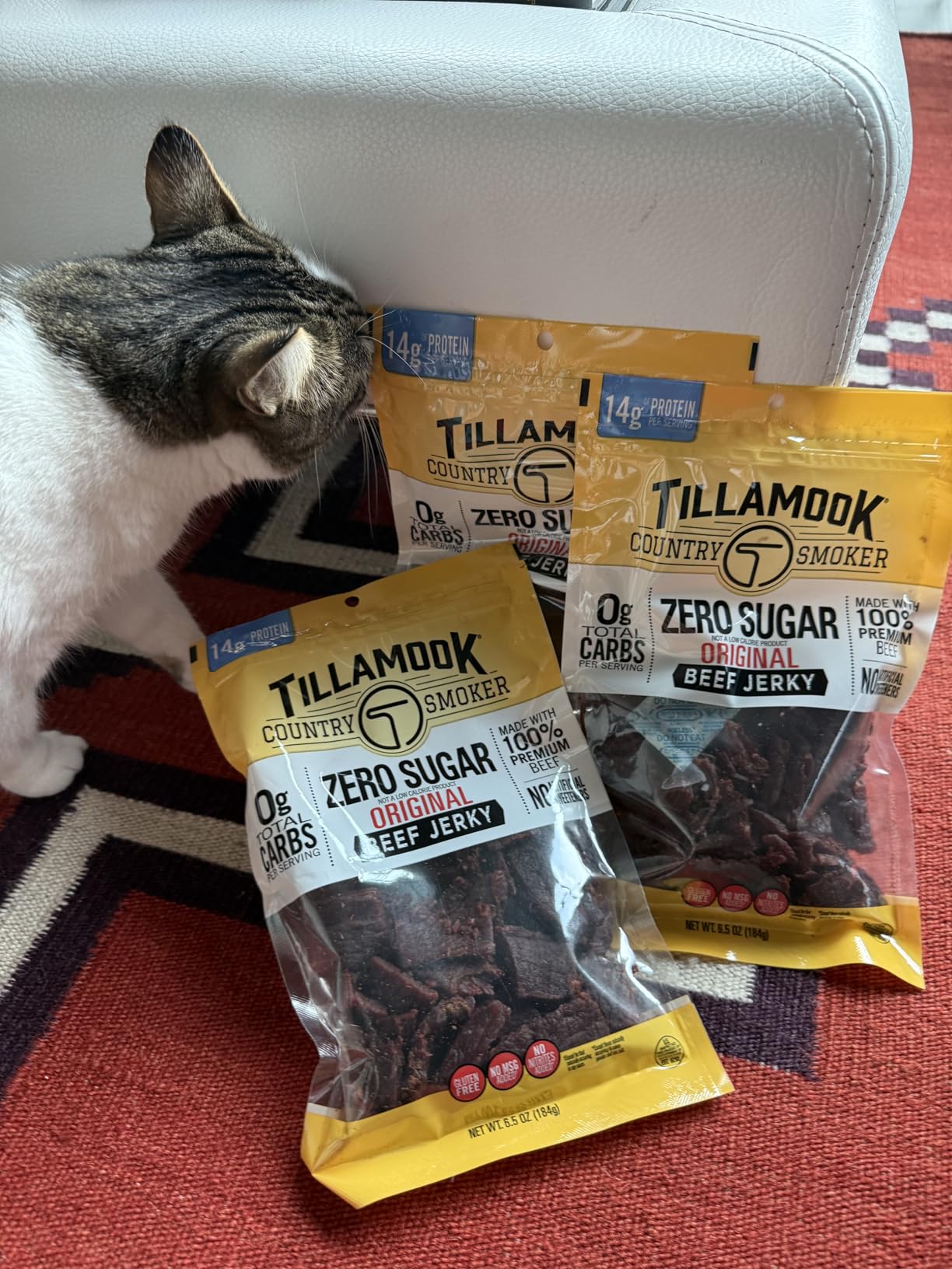 Tillamook Country Smoker Zero Sugar Original Beef Jerky Sticks, 6.5 Oz, 14g Protein, Real Hardwood Slow-Smoked, High Protein, Low Carb Meat Snacks, Keto-Friendly, 0g Sugar & Total Carbs customer photo 1