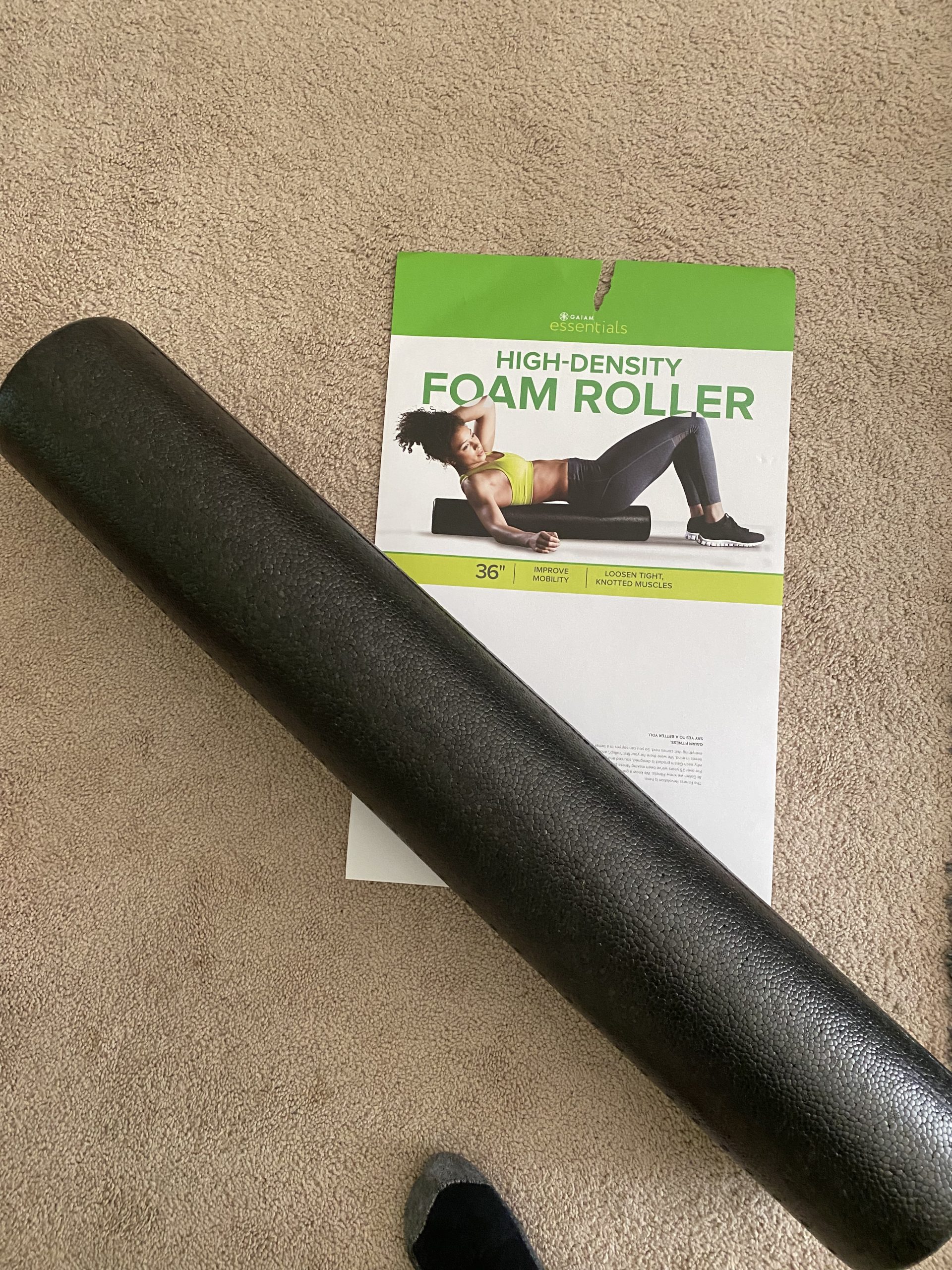 Gaiam Essentials Foam Roller, High Density Firm Deep Tissue Muscle Massager for Back Pain & Sore Muscles customer photo 1