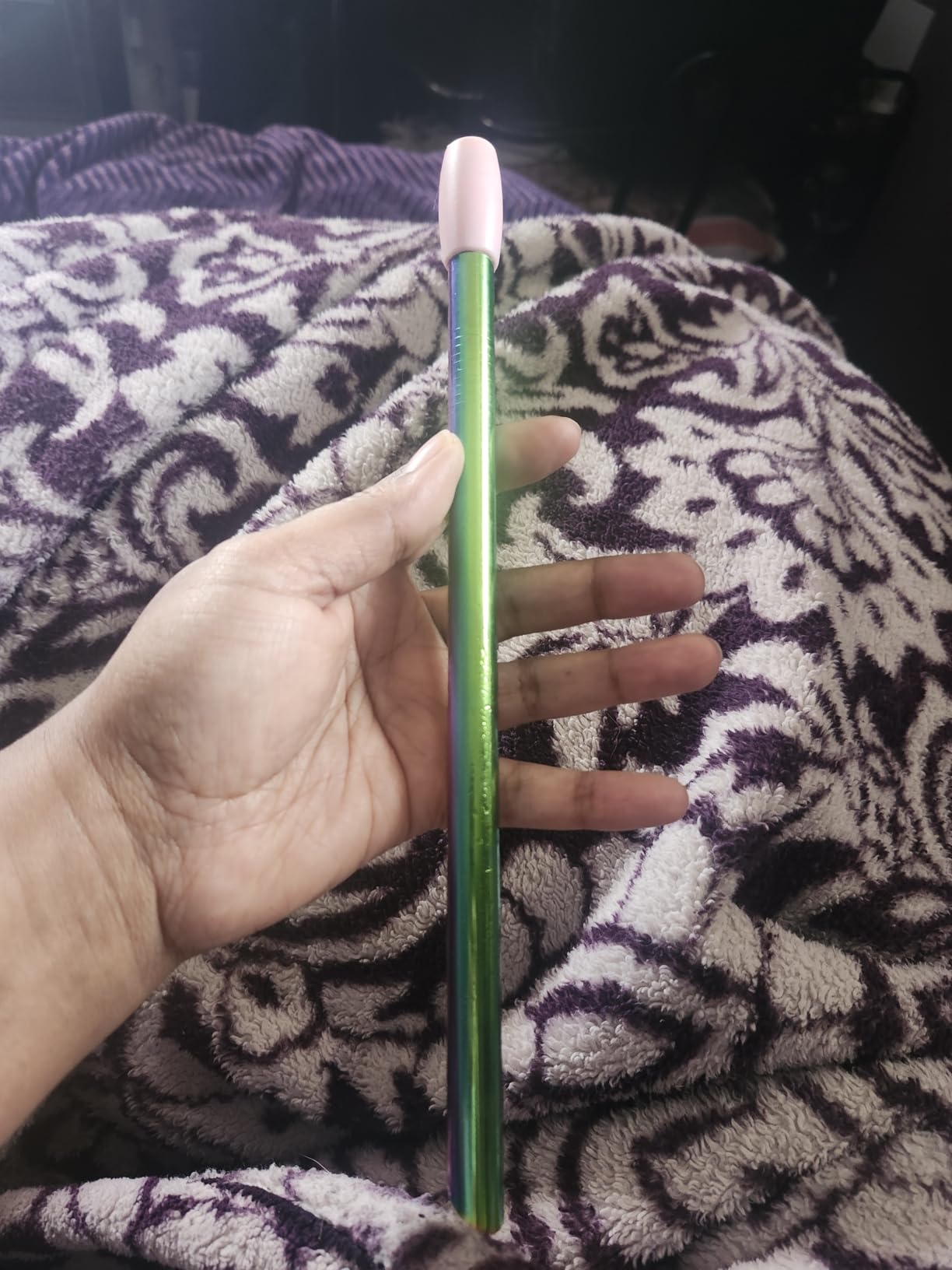 Boba Straws, Reusable Straw Metal Smoothies Jumbo Bubble Tea Tapioca Pearls Milkshake Straws, Pointed Stainless Steel Drinking Straws with Silicone Tips Carry Bag Brush 12mm 0.5