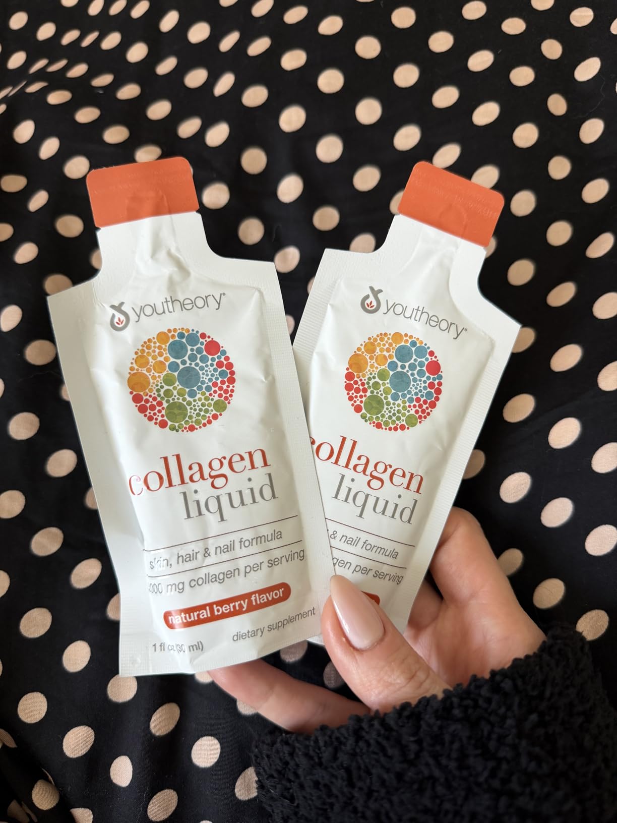 Youtheory Collagen Liquid - 5,000 mg Hydrolyzed Collagen Peptides - Supports Hair, Nail, Joint & Bone Health* - Berry Flavor - 1 oz Single Serve Packet, Pack of 12 customer photo 1