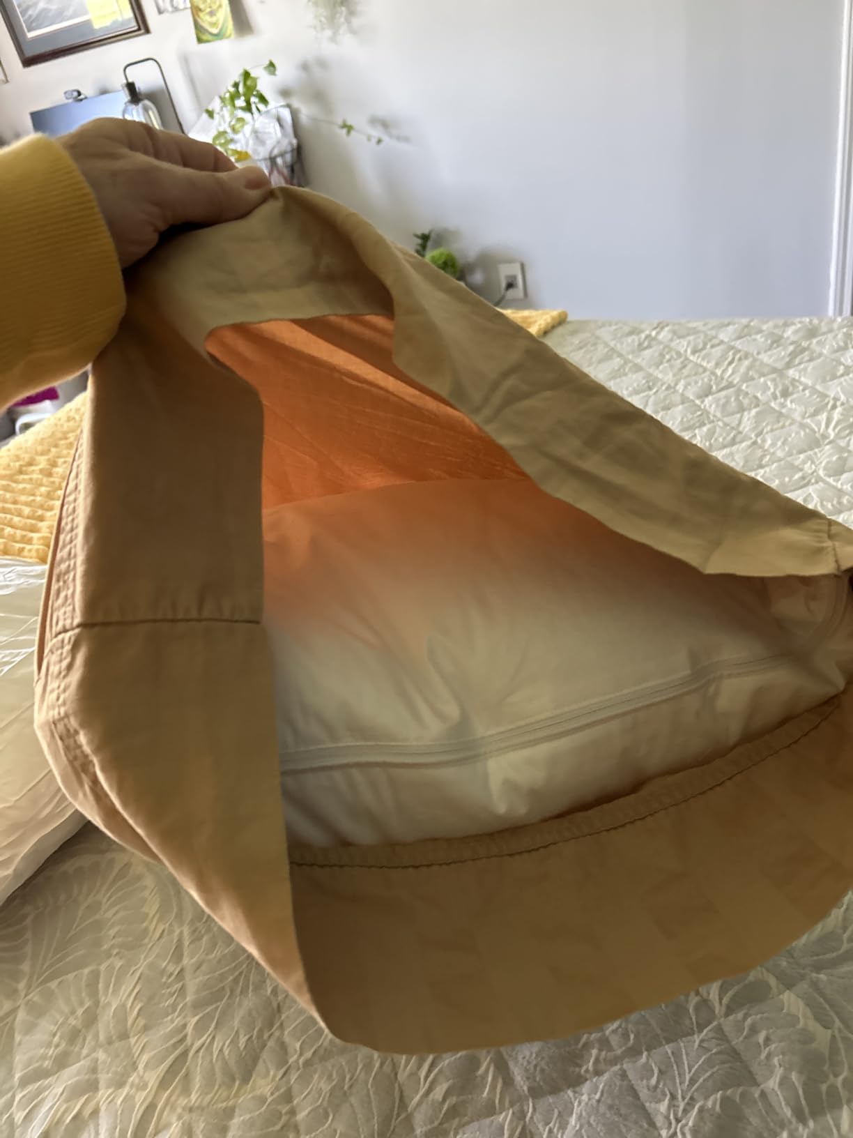 Three Geese Adjustable Layer Goose Feather Pillow, Assemblable Bed Pillow, 100% Soft Cotton Cover, Good for Side and Back Stomach Sleeper, Standard/Queen Size, Packaging Include 2 Pillows customer photo 1