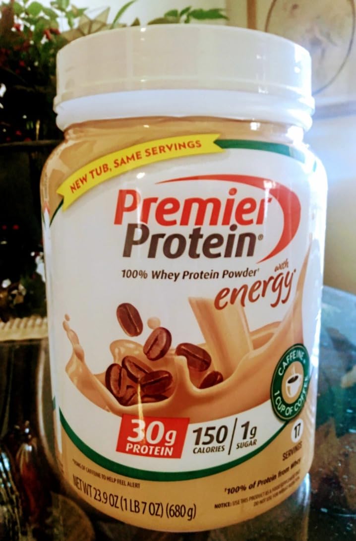 Premier Protein Powder, Cafe Latte, 30g Protein, 95mg Caffeine for Energy, No Added Sugar, 100% Whey Protein, Keto Friendly, Soy & Gluten Free, 23.9 oz (17 Servings) customer photo 2