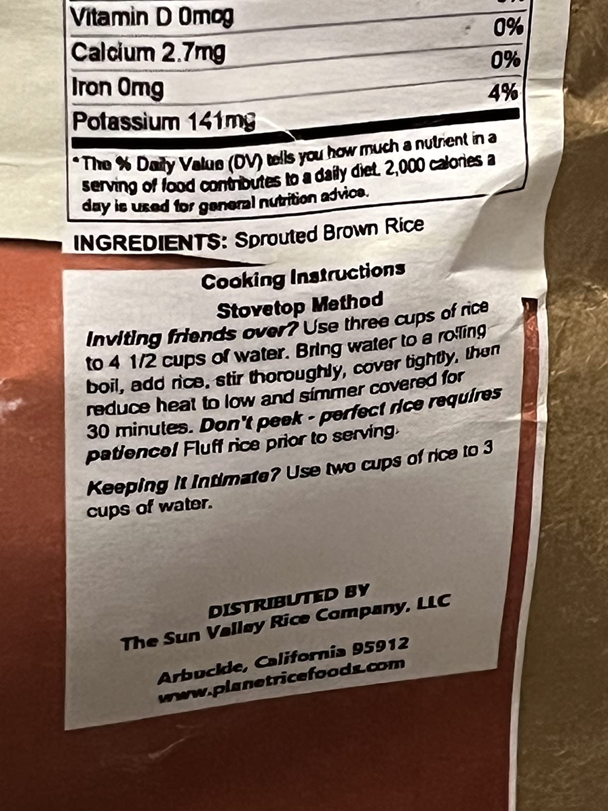 Planet Rice Sprouted Brown Gaba Rice for Meal Prep and Bulk Cooking - Gluten-Free, Vegan, Paleo, Non-Allergenic with 64% more Fiber - Soft and Chewy Texture - 25 Pounds customer photo 2