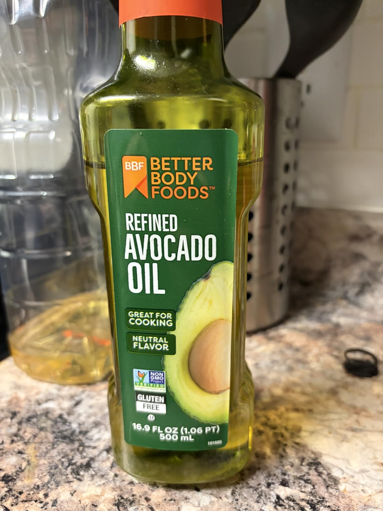 BetterBody Foods Refined Non-GMO Cooking Oil, Kosher, Keto and Paleo Diet Friendly, Avocado Oil, 1 Liter, 33.8 Fl Oz customer photo 1