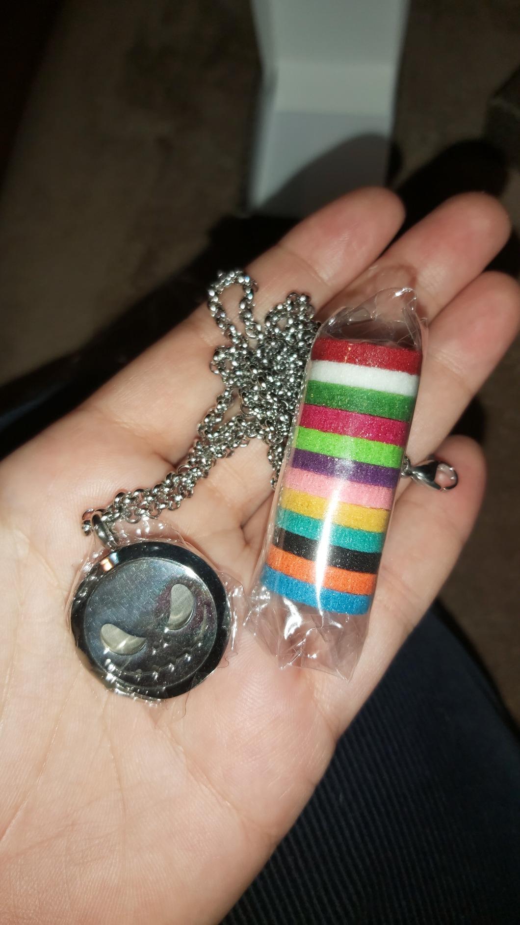 Wild Essentials Jack Skullington Essential Oil Diffuser Necklace (Silver Skull, No Oils) customer photo 2