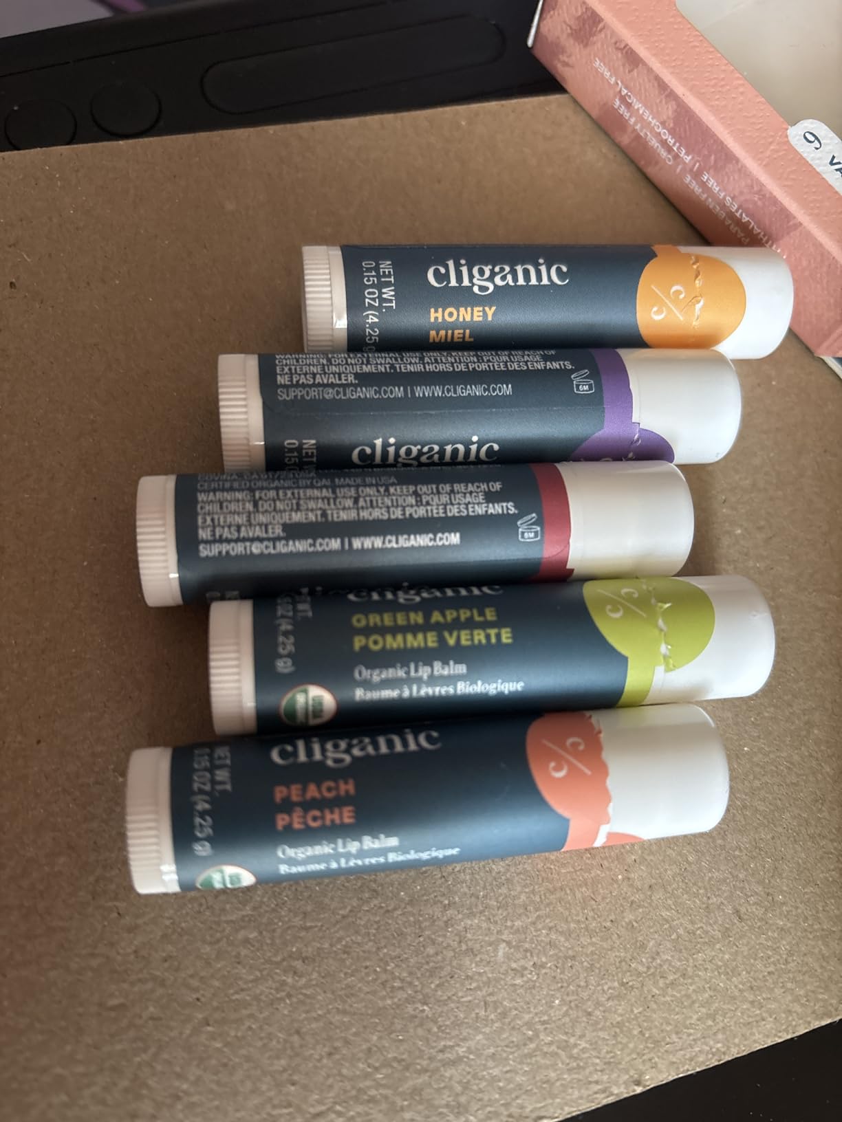 Cliganic Organic Lip Balm Set (6 Flavors) - 100% Natural Hydrating, Moisturizing for Dry Cracked Lips customer photo 2