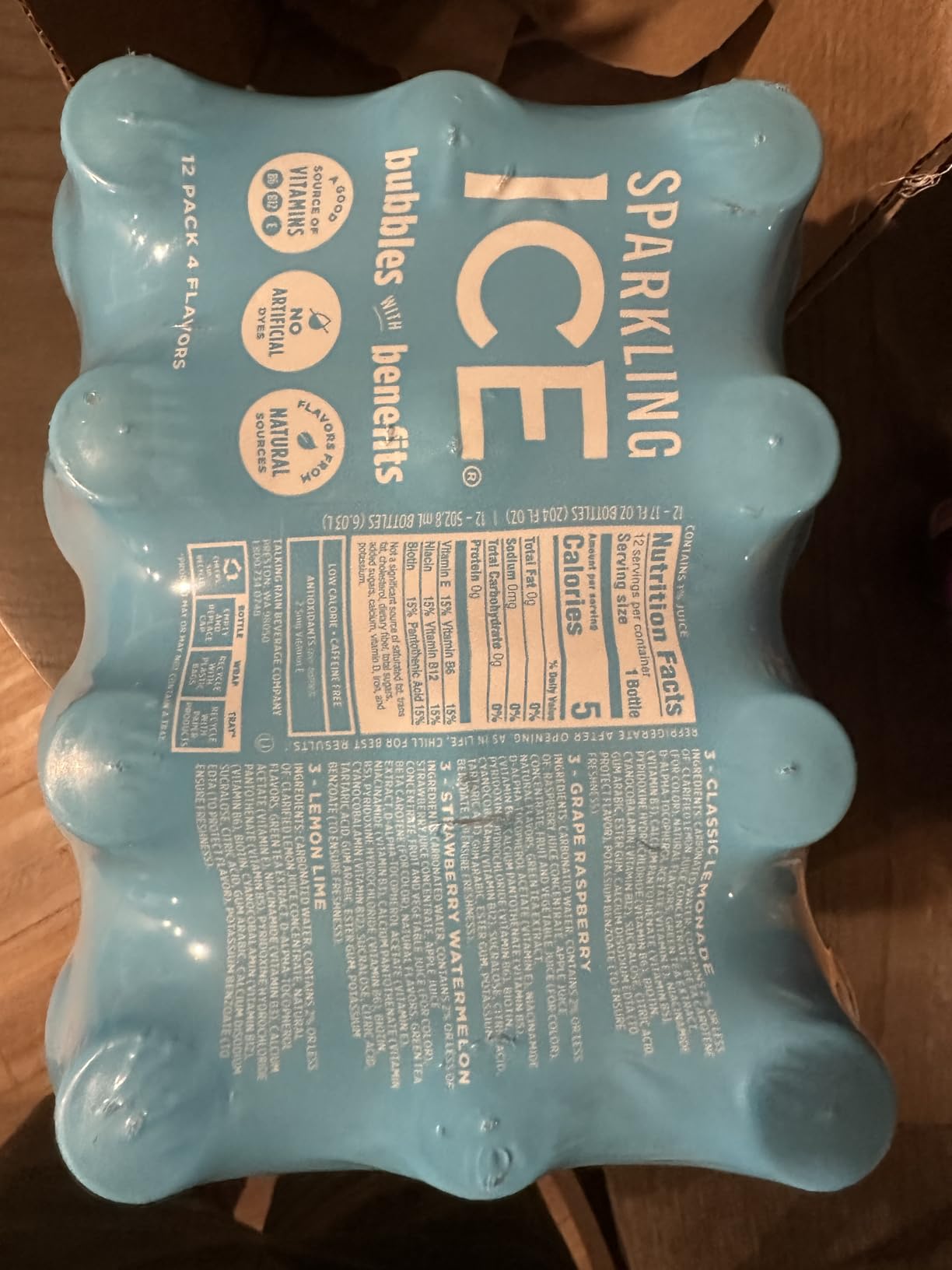 Sparkling Ice Blue Variety Pack, Zero Sugar Sparkling Water, with Vitamins and Antioxidants, 17 fl oz, 12 count customer photo 2