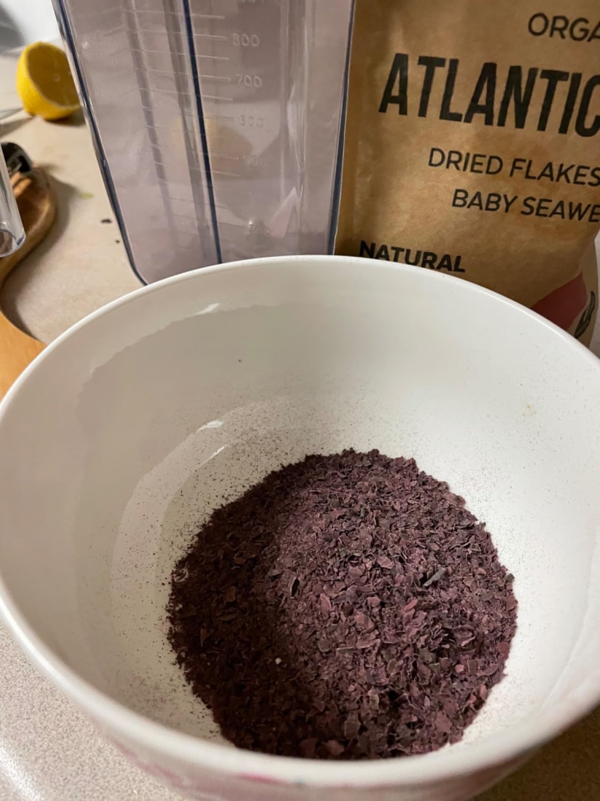 Organic Atlantic Dulse Flakes - Young Baby Seaweed Grown in North Atlantic, Vacuum Dried Premium Quality. Soft Texture & Mild Taste. Add 1 tsp to your dish for daily vitamins/minerals. 30 Servings customer photo 2