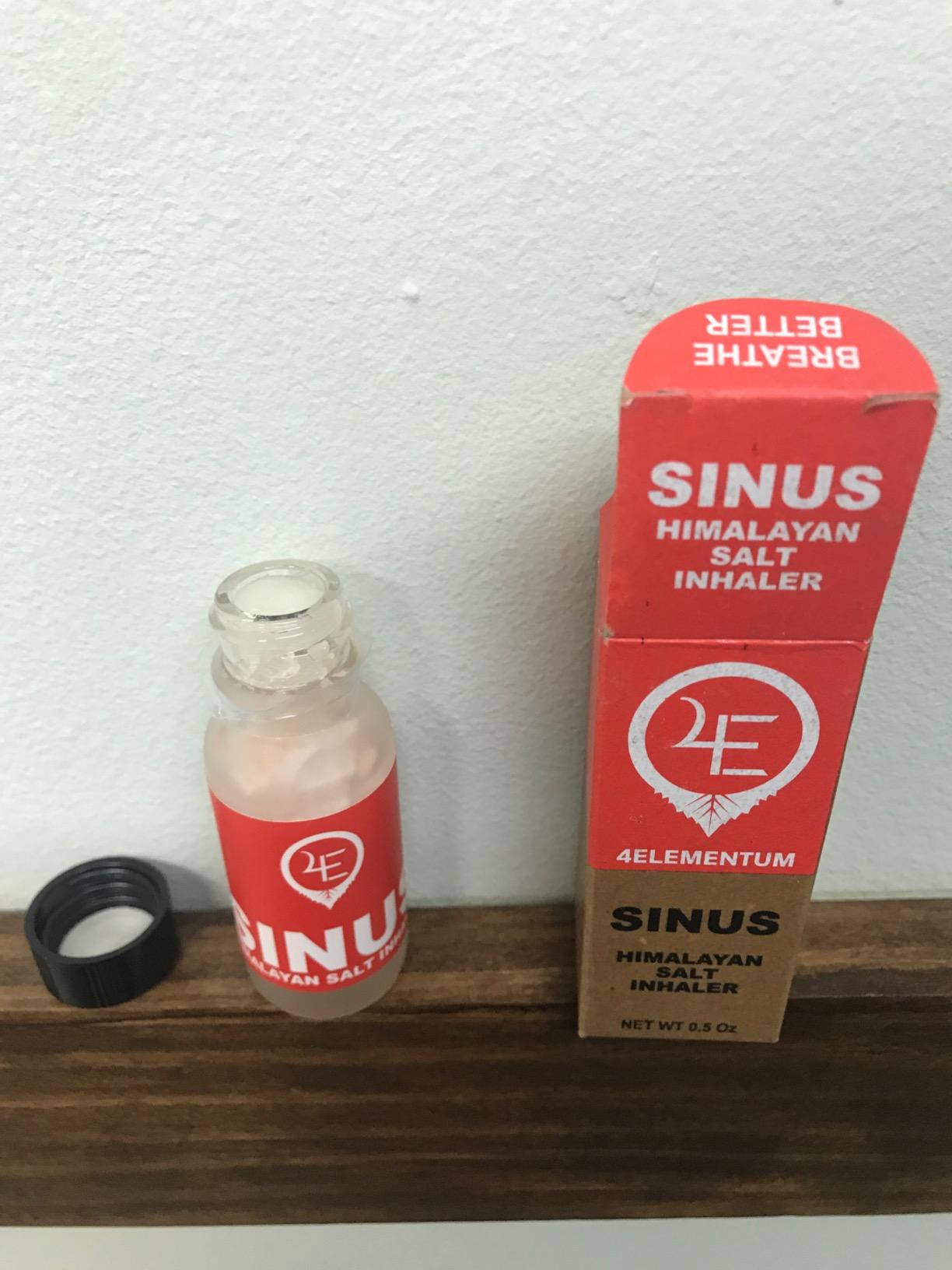 4Elementum Sinus Himalayan Salt Inhaler - Infused with Natural Eucalyptus, Peppermint and Rosemary - Supports Relief from Allergies, Colds, and Congestion customer photo 1