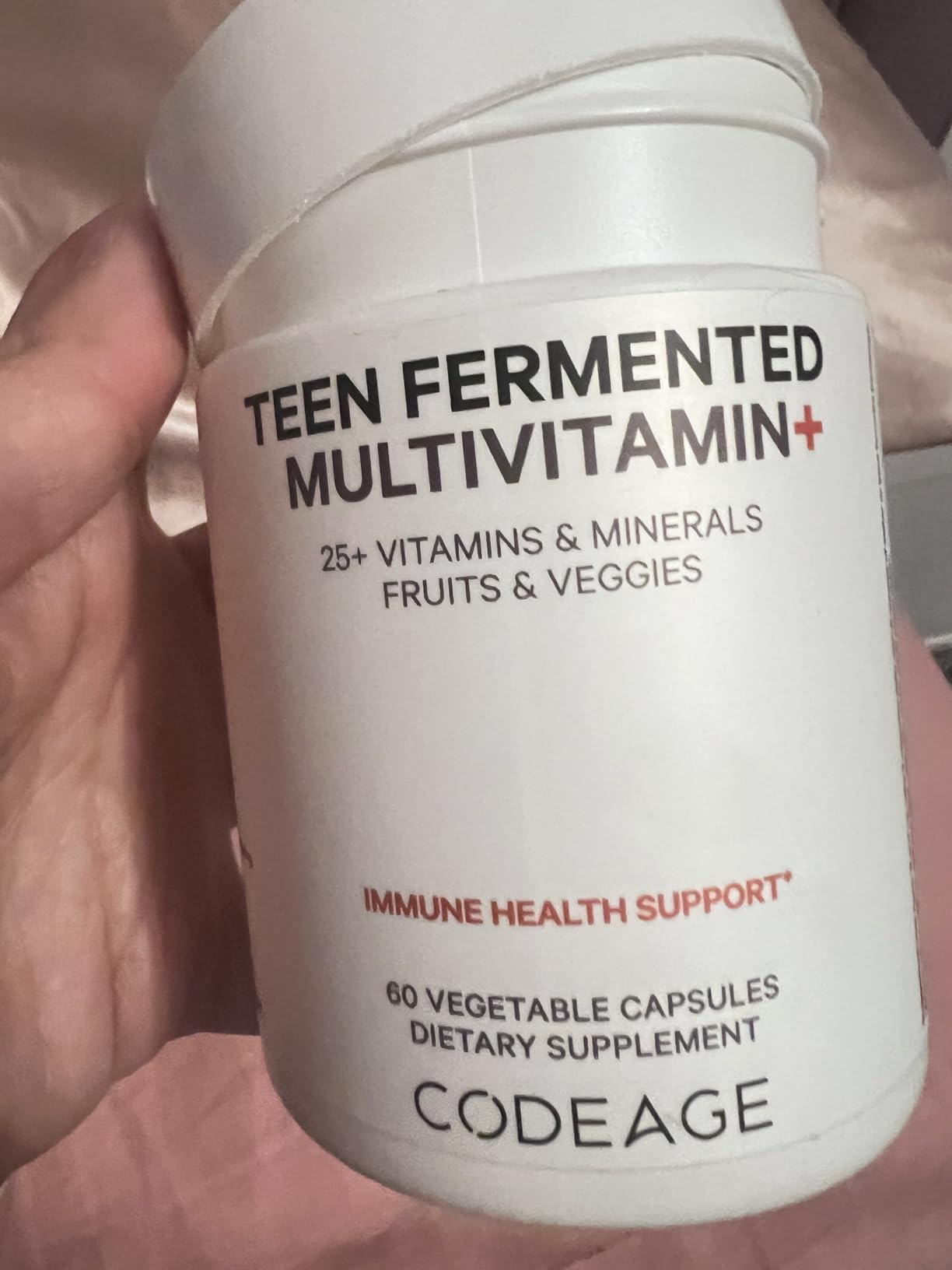 Codeage Teen Multivitamin Supplement - Daily Vitamins and Minerals for Teen Boys and Girls - Organic Whole Food Formula with Omega-3 and Vitamins A to K - 60 Capsules customer photo 1