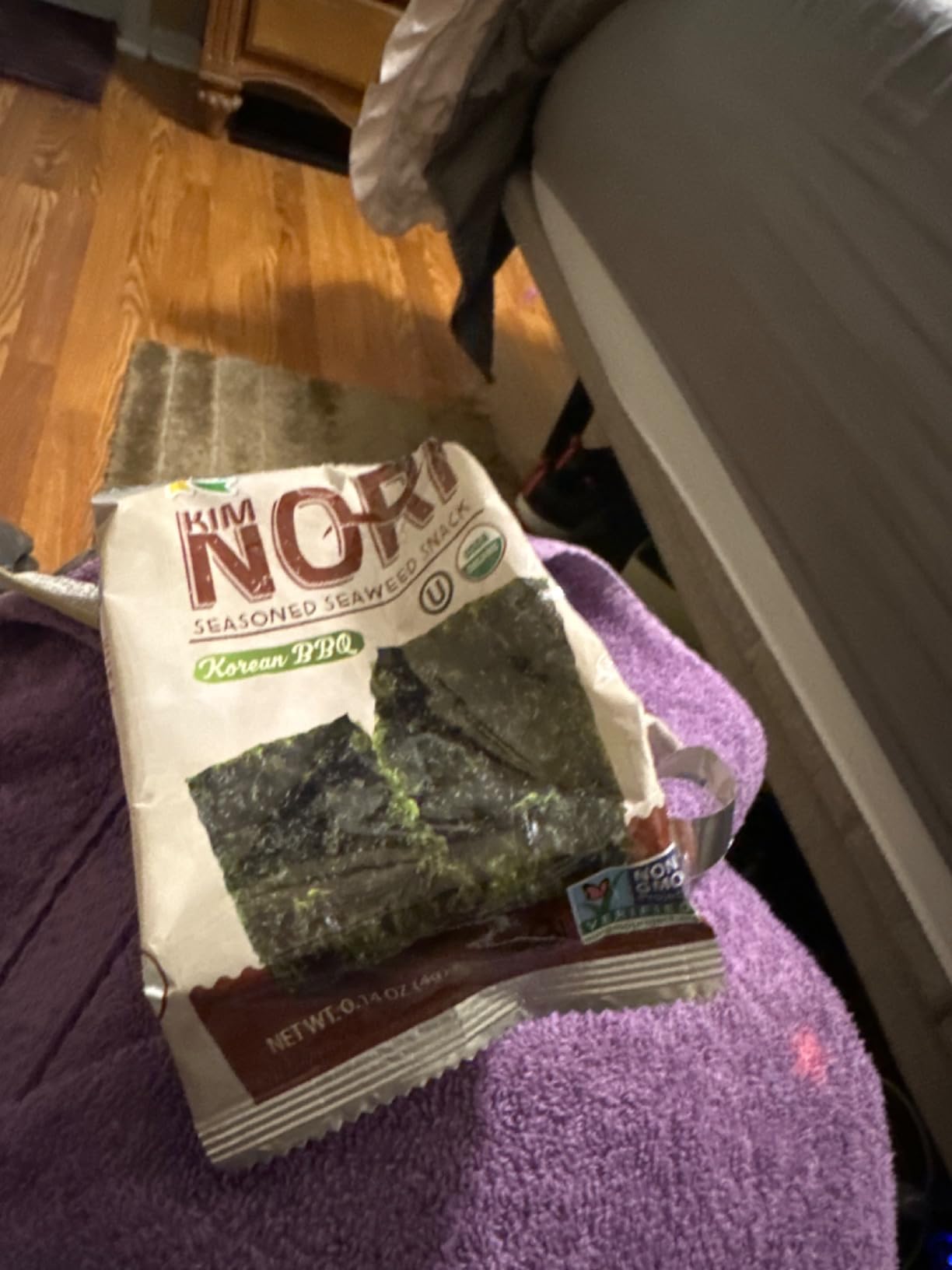 KIMNORI Premium Organic Seaweed Snacks - Crispy Korean BBQ (KBBQ) Laver, Keto, Vegan & Low Calorie Superfood, 12 Individual Packs (4g/0.14 Ounce) customer photo 1