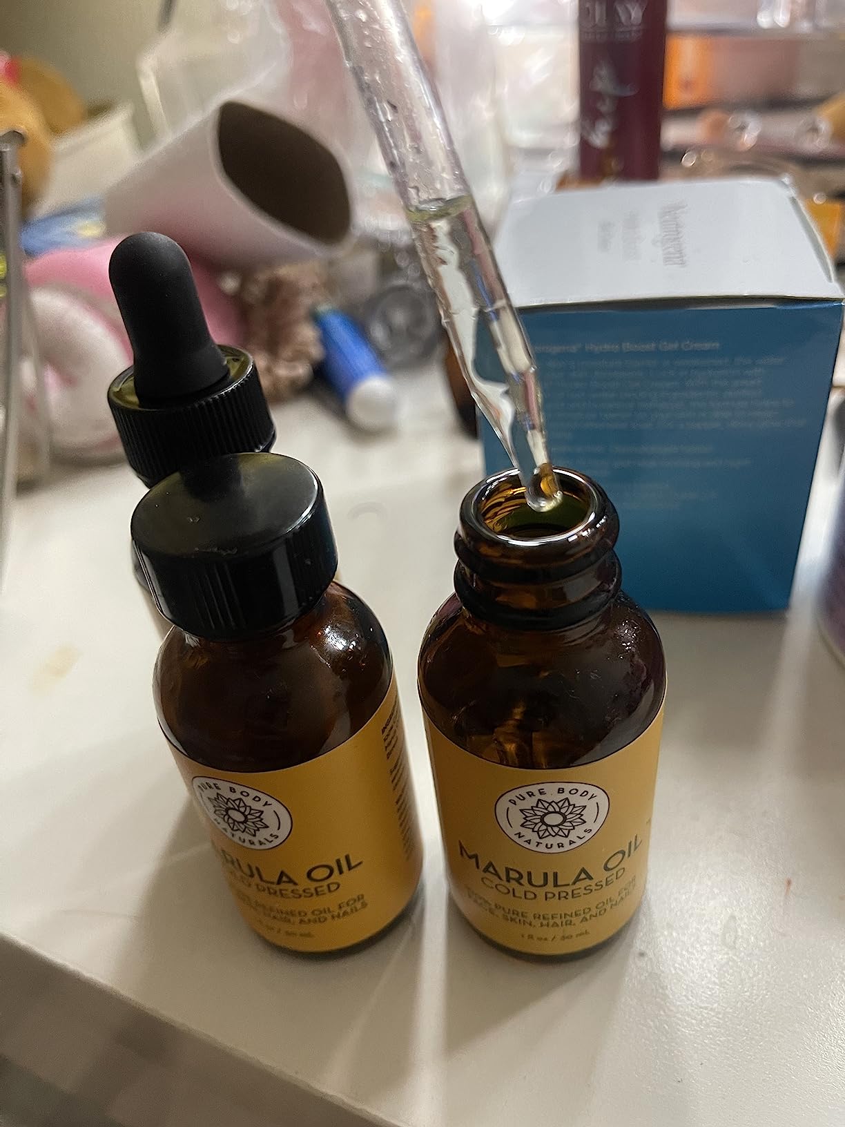 Pure Body Naturals Marula Facial Oil, 1 Fluid Ounce - Cold-pressed, Refined Luxury Beauty Oil for Face and Hair - Vegan, Gluten-free and 100% Natural customer photo 2