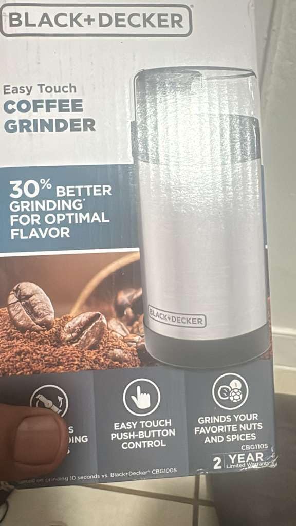 BLACK+DECKER One-Touch Coffee & Spice Grinder with Stainless Steel Blades customer photo 2