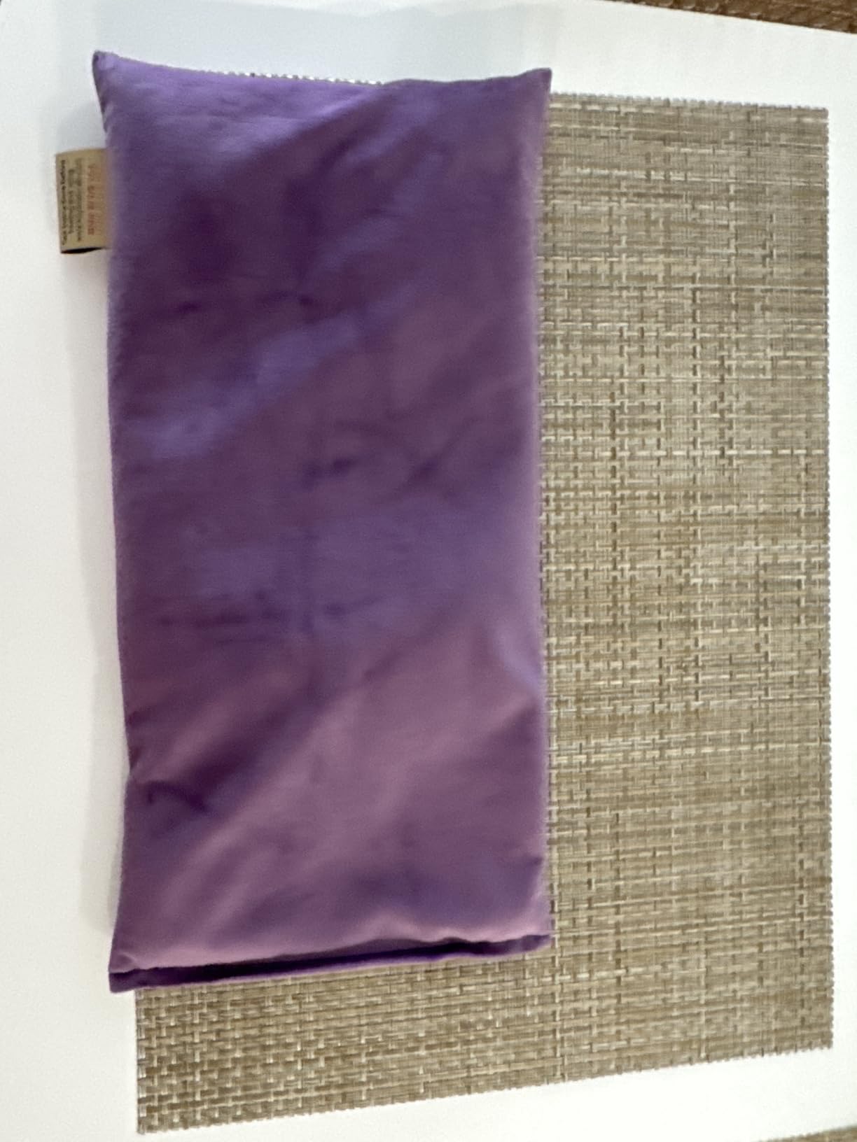 KOYA Naturals Soft Velvet Flax Seed Pillow with Lavender - Microwave Heating Pad - Microwavable Moist Heat Pack - for Neck, Muscle, Joint, Stomach Pain, Menstrual Cramps - Warm Wrap (Purple) customer photo 1