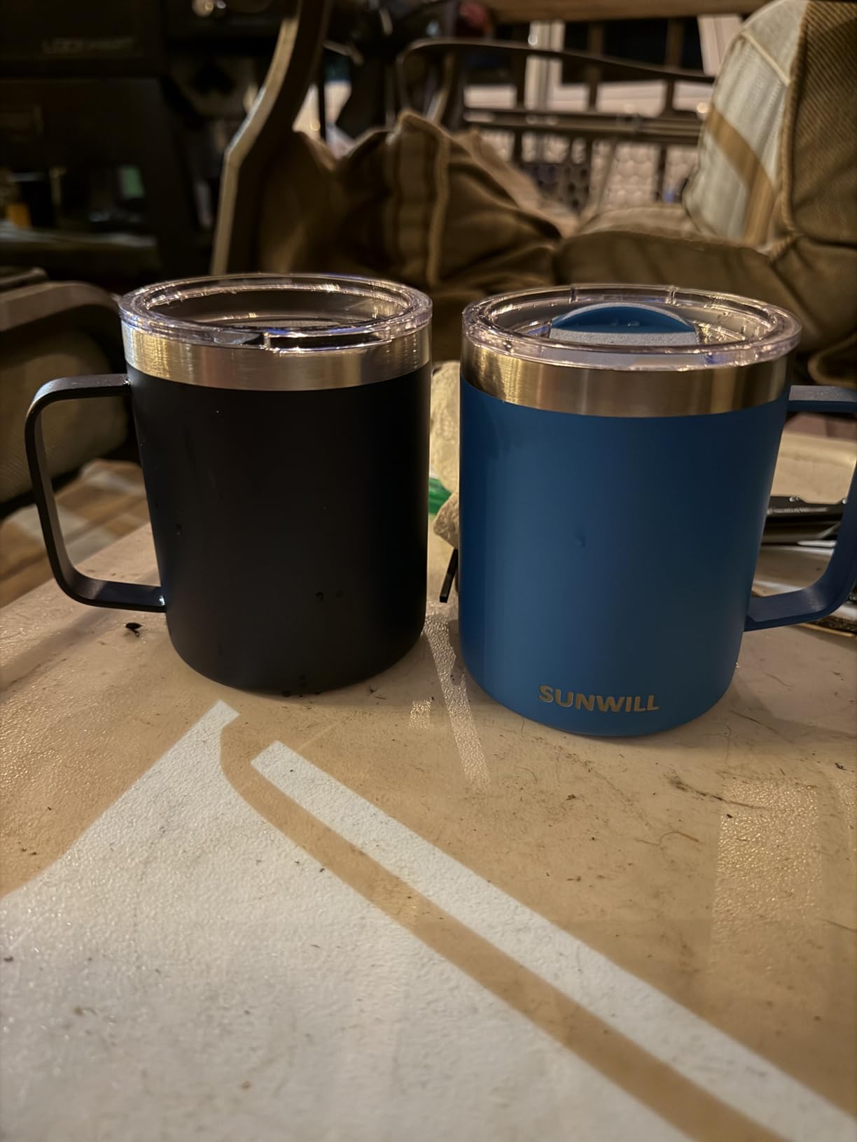 SUNWILL Travel Coffee Mug with Lid, Insulated Tumbler with Handle, 14 oz Stainless Steel, Rose Gold customer photo 1