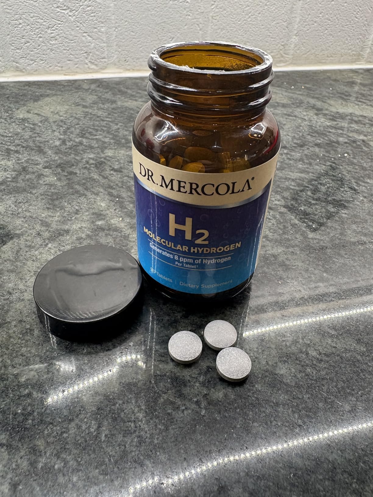 Dr. Mercola H2 Molecular Hydrogen Tablets, Creates Hydrogen Rich Water (8 ppm), Supports Cellular Energy, Brain Health & Healthy Aging, Elemental Magnesium, Non-GMO, 90 Servings customer photo 2