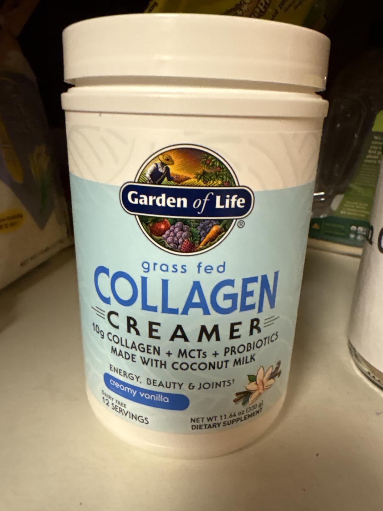Garden of Life Grass Fed Collagen Creamer Powder, Creamy Vanilla, Collagen Peptides with Coconut MCTs Keto Protein Supplement Drink Mix, 12 Servings customer photo 1