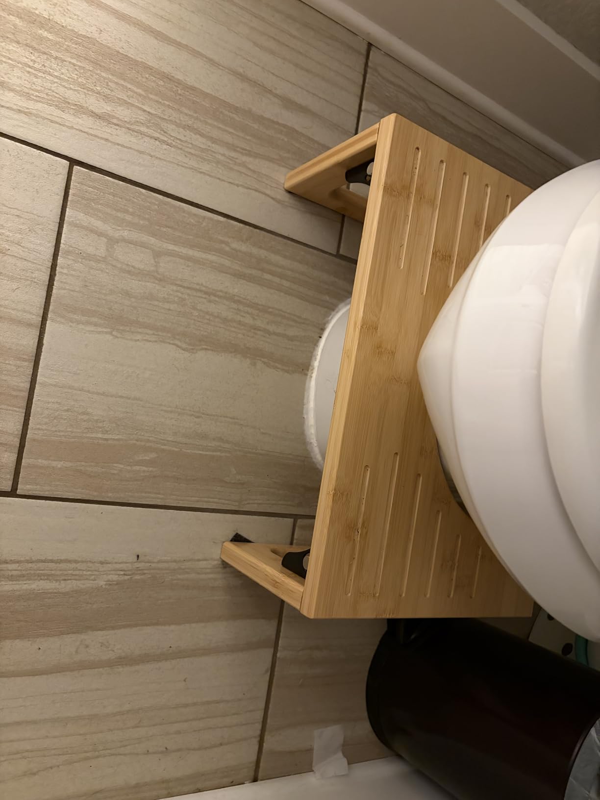 AmazerBath 7 Inches Bamboo Toilet Stool Squat for Adult, Foldable Squatting Potty Stools for Bathroom, 0.79