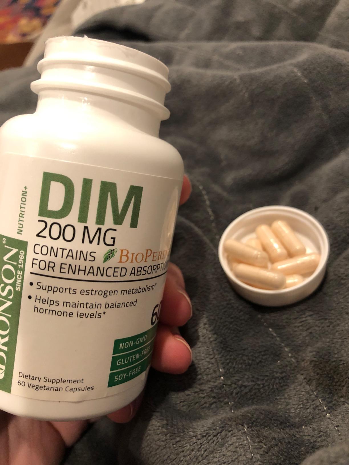 Bronson DIM 200 MG Supplement Diindolymethane with BioPerine for Enhanced Absorption, Estrogen Metabolism & Maintains Balanced Hormone Levels, 60 Vegetarian Capsules customer photo 2