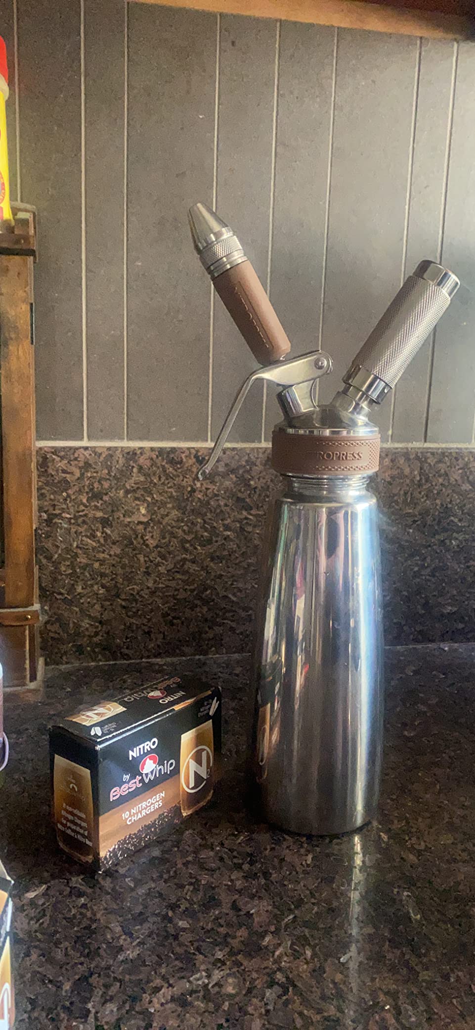 Original NitroPress - Nitro Cold Brew Coffee Maker Kit | Includes 10 Nitrogen Cartridges | Portable Infuser for Nitro Drinks, Cold Brew, Cocktails & Tea at Home or On the Go | Gift for Coffee Lovers customer photo 2