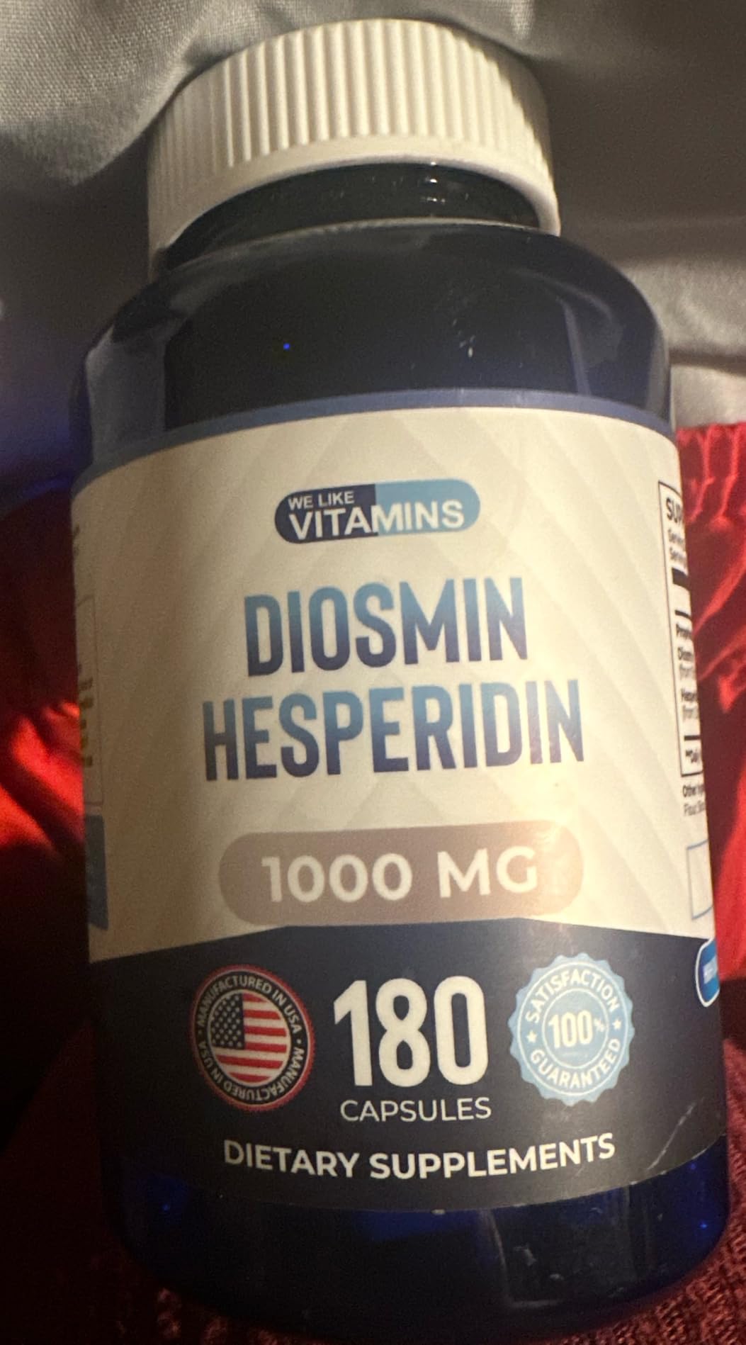 We Like Vitamins Diosmin Hesperidin 1000mg - 180 Capsules - 90 Day Supply - Diosmin and Hesperidin Supplement for Healthy Circulation, Veins, Capillaries, and Lymphatic Drainage customer photo 1