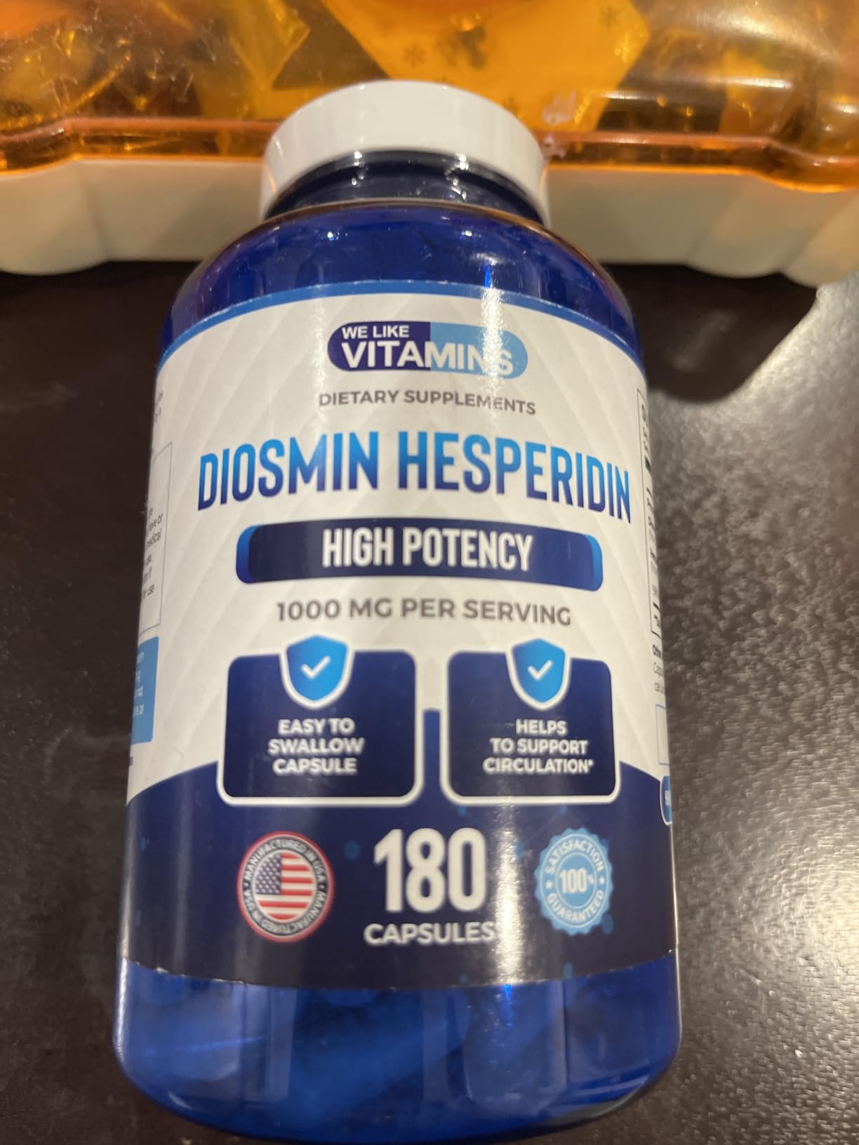 We Like Vitamins Diosmin Hesperidin 1000mg - 180 Capsules - 90 Day Supply - Diosmin and Hesperidin Supplement for Healthy Circulation, Veins, Capillaries, and Lymphatic Drainage customer photo 2