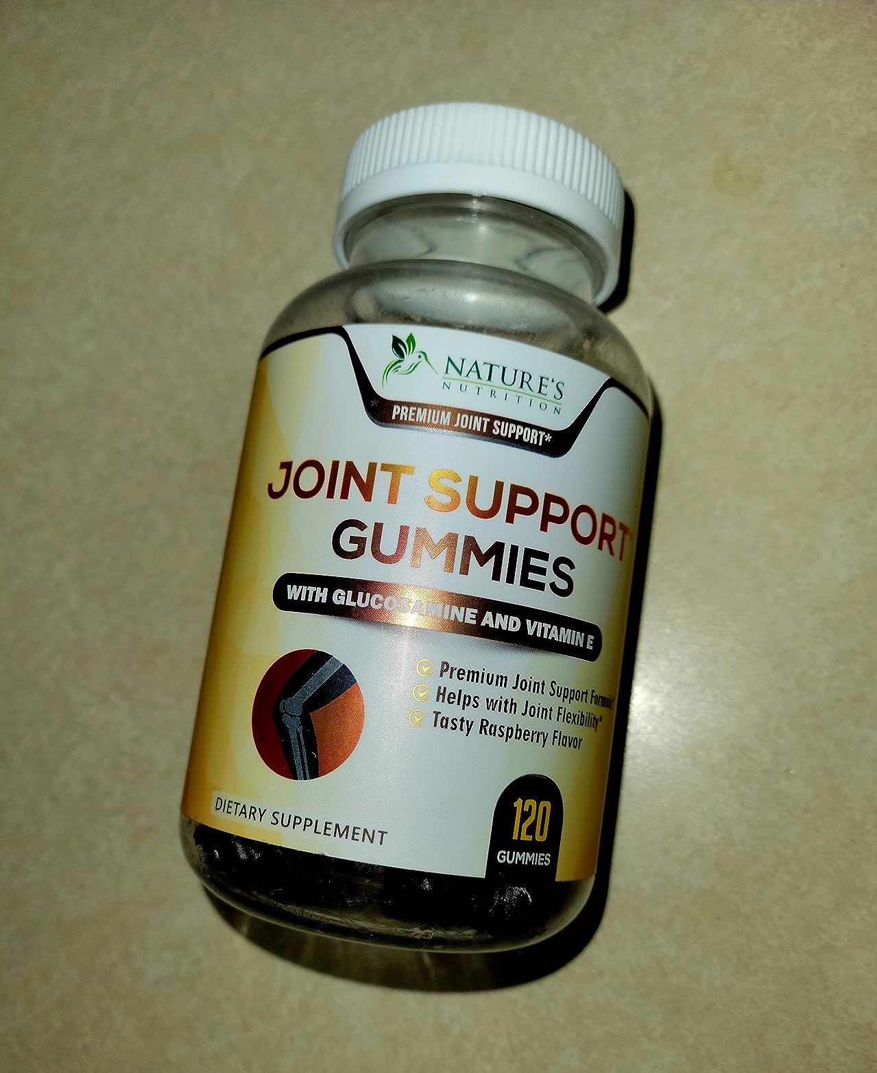 Joint Support Gummies - Glucosamine Plus Vitamin E Nature's Joint Support Supplement for Occasional Discomfort for Back, Knees & Hands - Cartilage & Joint Health & Flexibility Support - 120 Gummies customer photo 2