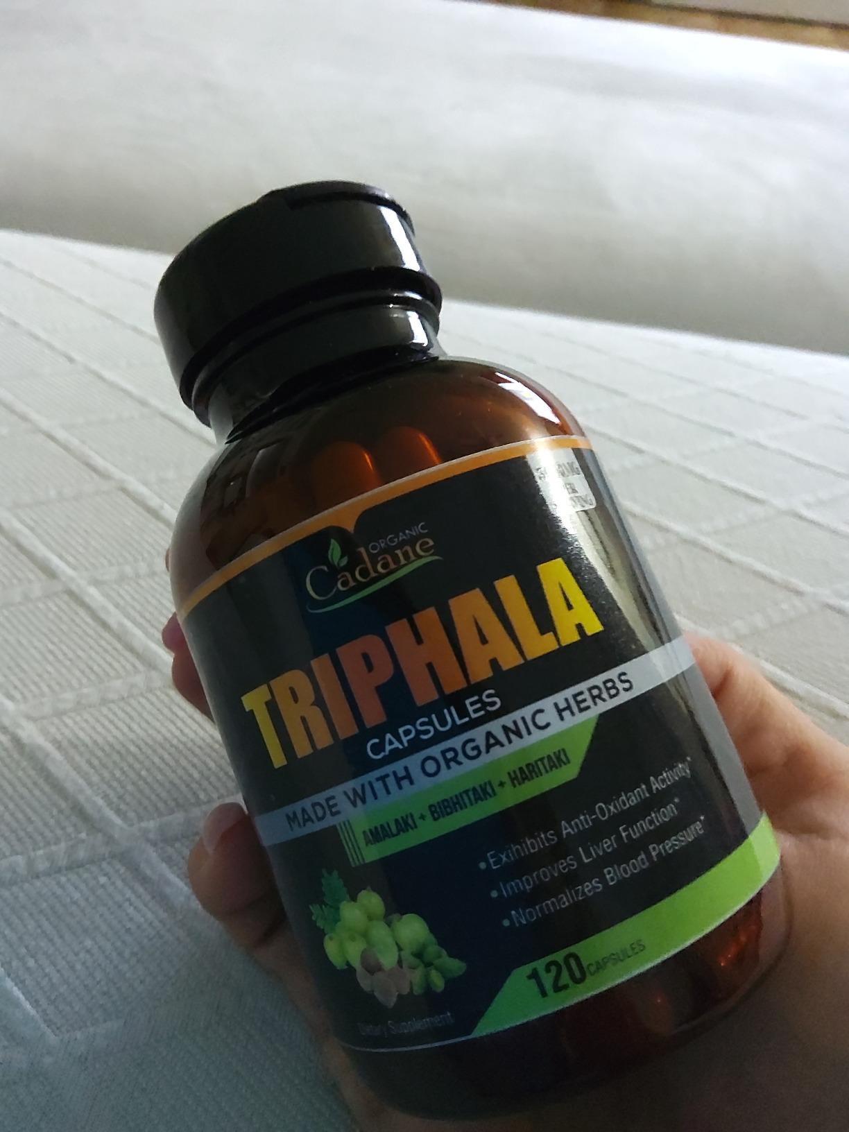 Organic Cadane Triphala (3 Fruit Powders) Supplement, 120 Veggie Capsules | Improves Digestion Function, Supports Immune System customer photo 2