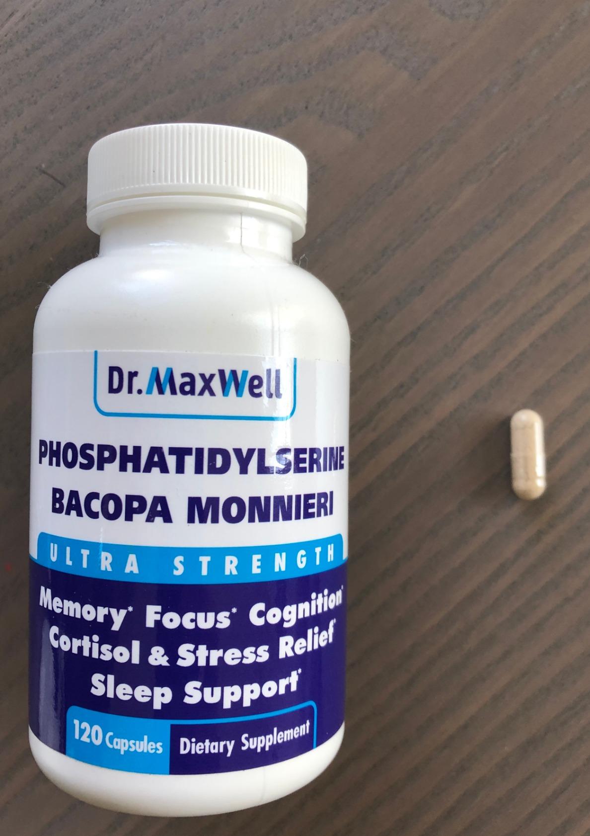 Dr. Maxwell Phosphatidylserine & Bacopa Monnieri, Better Than Each Alone. Phosphatidylserine Supplement 300mg, No Fillers, Soy Free, 2in1, 120 Capsules. Memory Support customer photo 1