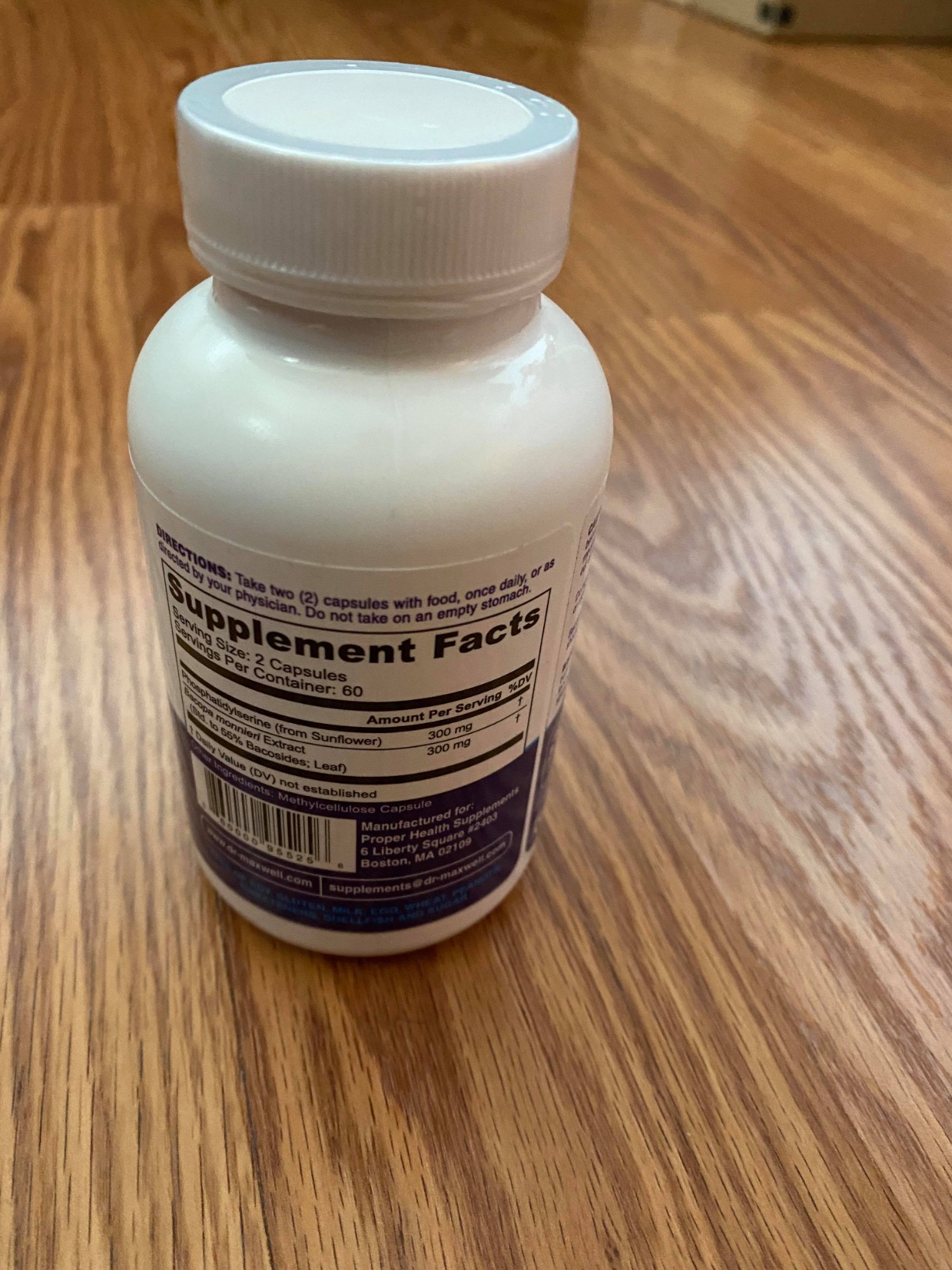 Dr. Maxwell Phosphatidylserine & Bacopa Monnieri, Better Than Each Alone. Phosphatidylserine Supplement 300mg, No Fillers, Soy Free, 2in1, 120 Capsules. Memory Support customer photo 2