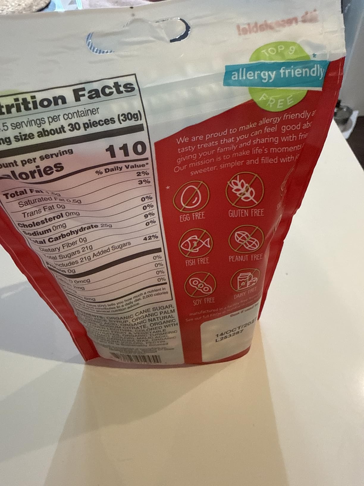YumEarth Organic Giggles Chewy Candy - Allergy Friendly (Top 9 Free), No Artificial Dyes, Non GMO, Gluten Free, Vegan - Individually Wrapped Fruity Snack Packs - 0.5 Ounce (Pack of 10) customer photo 1